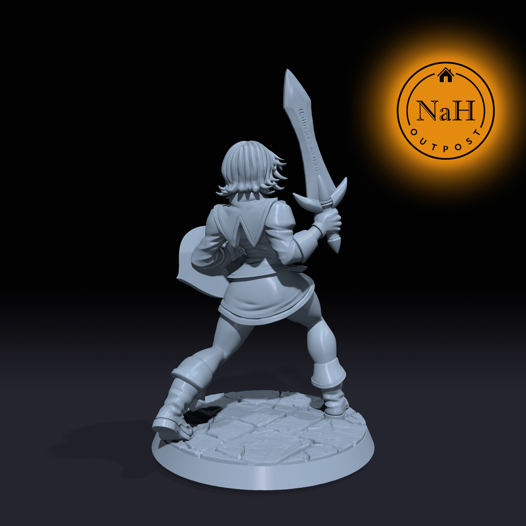 Cassandra Stormguard | Female Barbarian | Cleric or Paladin miniature for Tabletop games like D&D and War Gaming| Dungeons and Dragons Mini | RN estudio