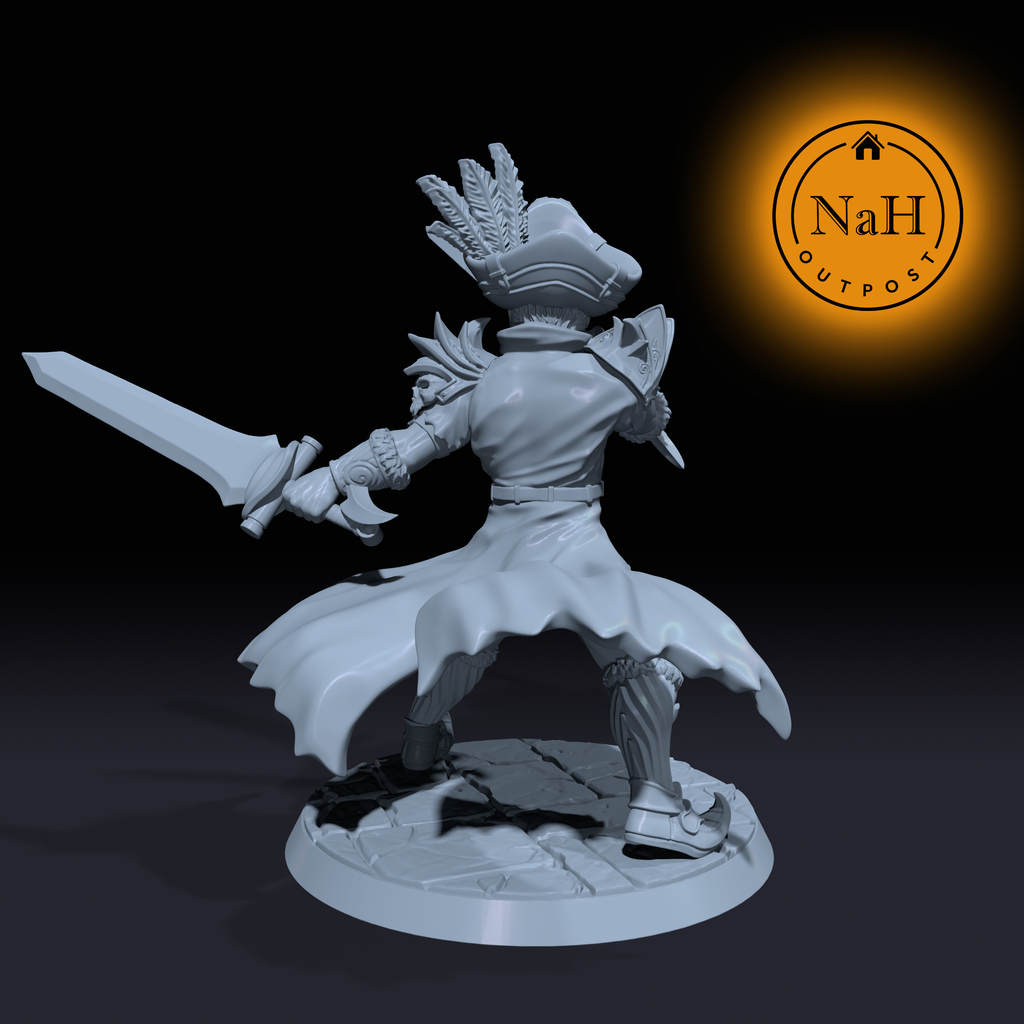 Rafael 'Stormsea' Del Mar | Cervantes | Rogue Pirate miniature for Tabletop games like D&D and War Gaming| Dungeons and Dragons Mini | RN estudio