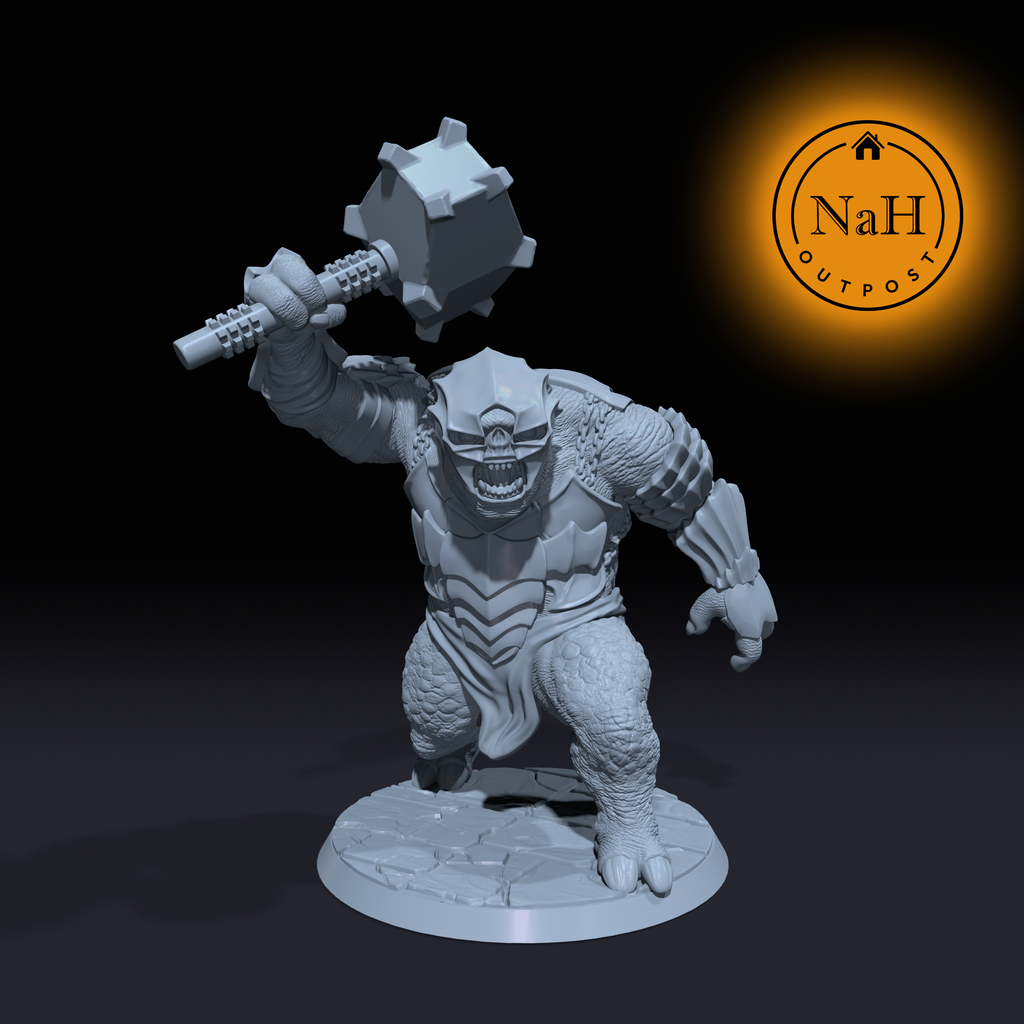 Grond Steelhide, the Cave Crusher | Troll Armor miniature for Tabletop games like D&D and War Gaming| Dungeons and Dragons Mini | RN estudio