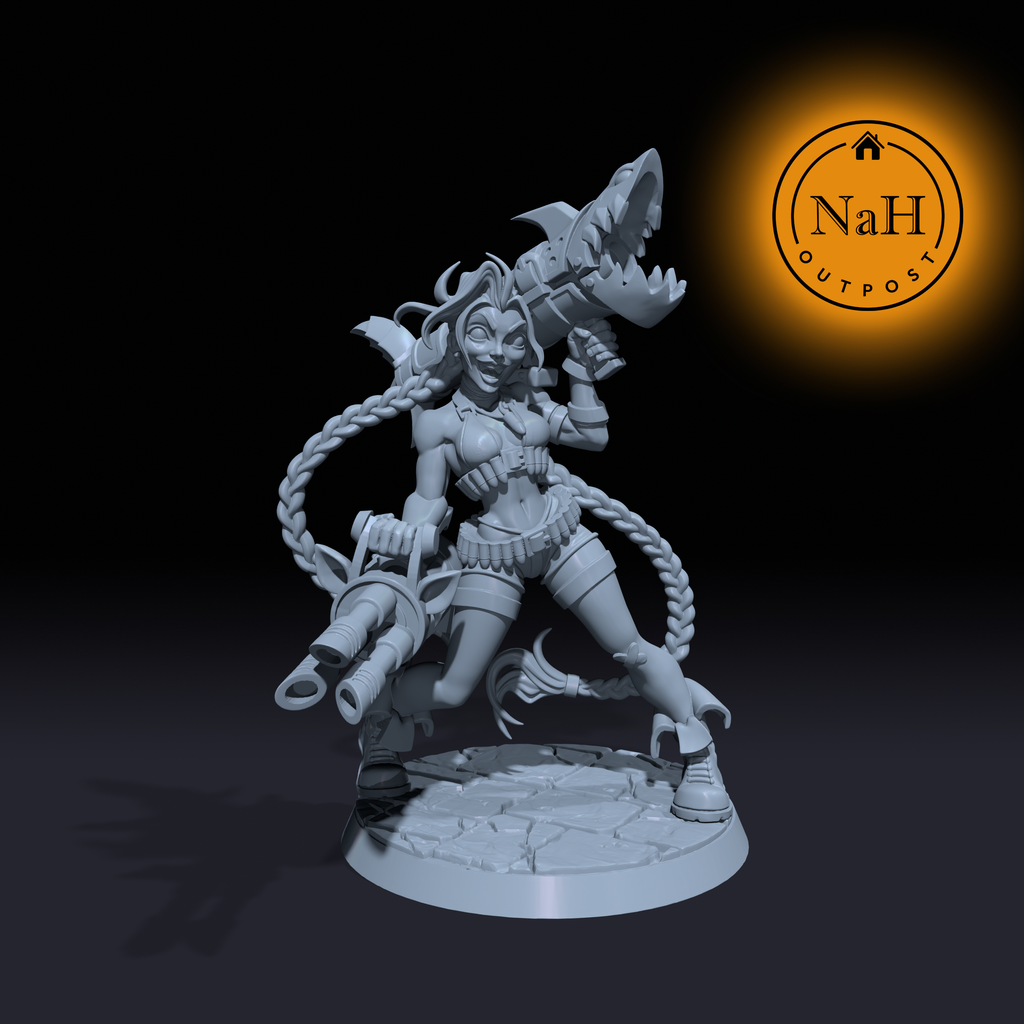 Raven Darkfire | Female Gunslinger miniature for Tabletop games like D&D and War Gaming| Dungeons and Dragons Mini | RN estudio