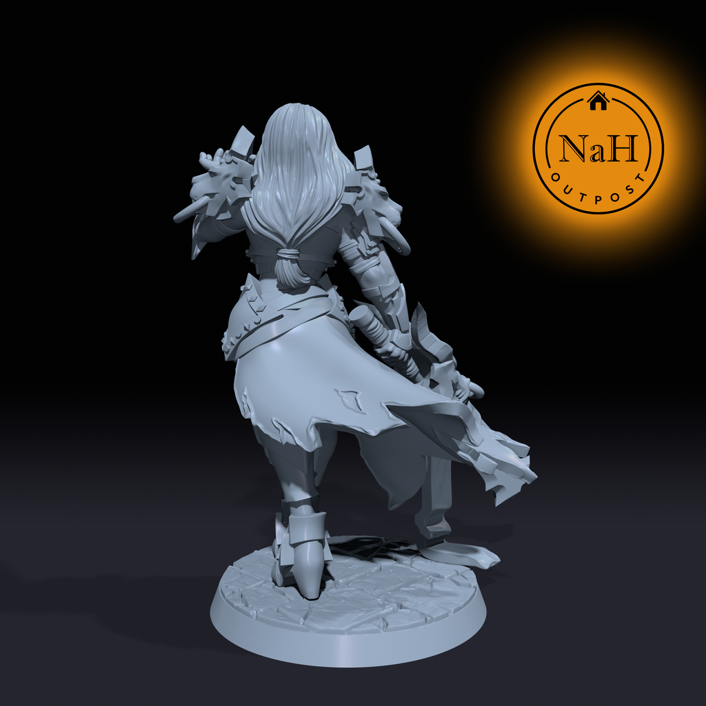 Serena Lightseer | Landa | Blind Paladin miniature for Tabletop games like D&D and War Gaming| Dungeons and Dragons Mini | RN estudio