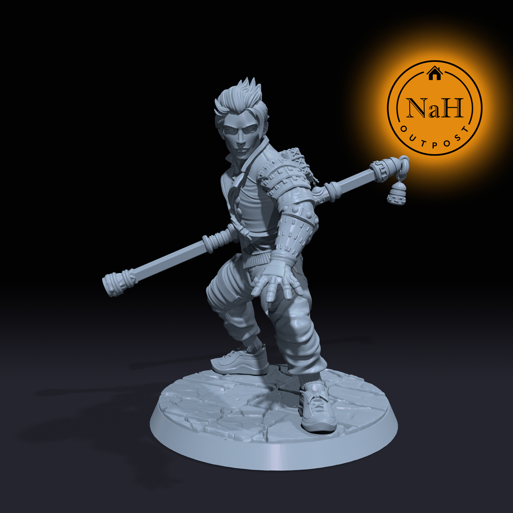 Tenzin Ironstaff | Sonon Monk miniature for Tabletop games like D&D and War Gaming| Dungeons and Dragons Mini | RN estudio