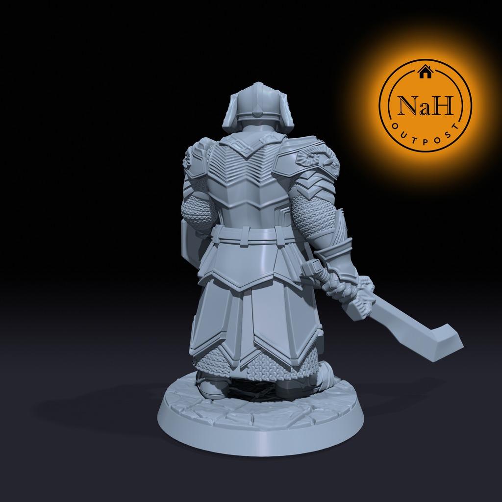 Baelgor Ramheart | Dwarf Ram Lord Paladin or Fighter miniature for Tabletop games like D&D and War Gaming| Dungeons and Dragons Mini | RN estudio