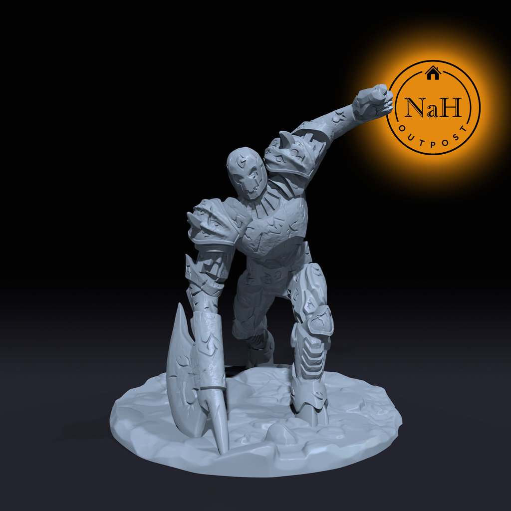 Gravash, the Ironclad Fury | Battlebuilt Fiend Construct Miniature for Tabletop games like D&D and War Gaming | Dungeons and Dragons Mini