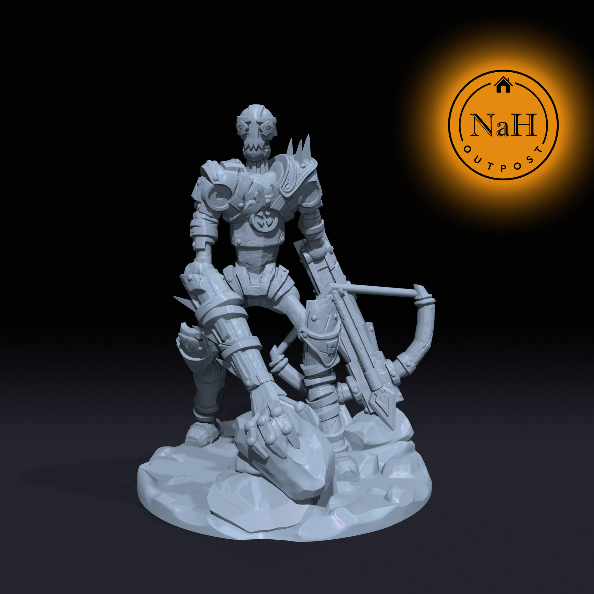 Rivik, the Precision Bolt | Battlebuilt Scout Construct Miniature for Tabletop games like D&D and War Gaming | Dungeons and Dragons Mini