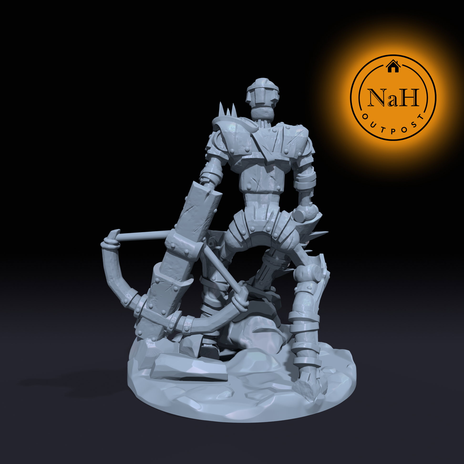 Rivik, the Precision Bolt | Battlebuilt Scout Construct Miniature for Tabletop games like D&D and War Gaming | Dungeons and Dragons Mini