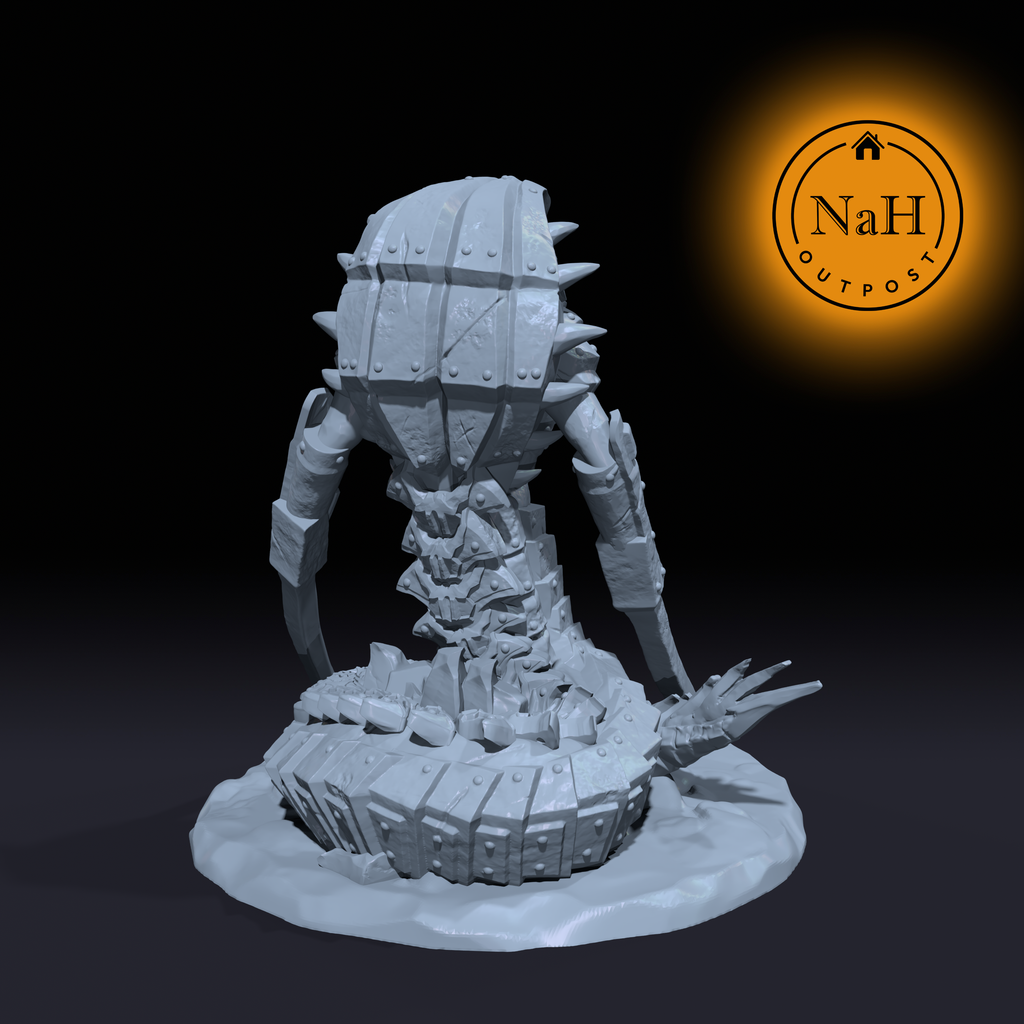 Zalkyrr, the Coilforged Blade | Battlebuilt Serpentine Construct Miniature for Tabletop games like D&D and War Gaming | Dungeons and Dragons Mini