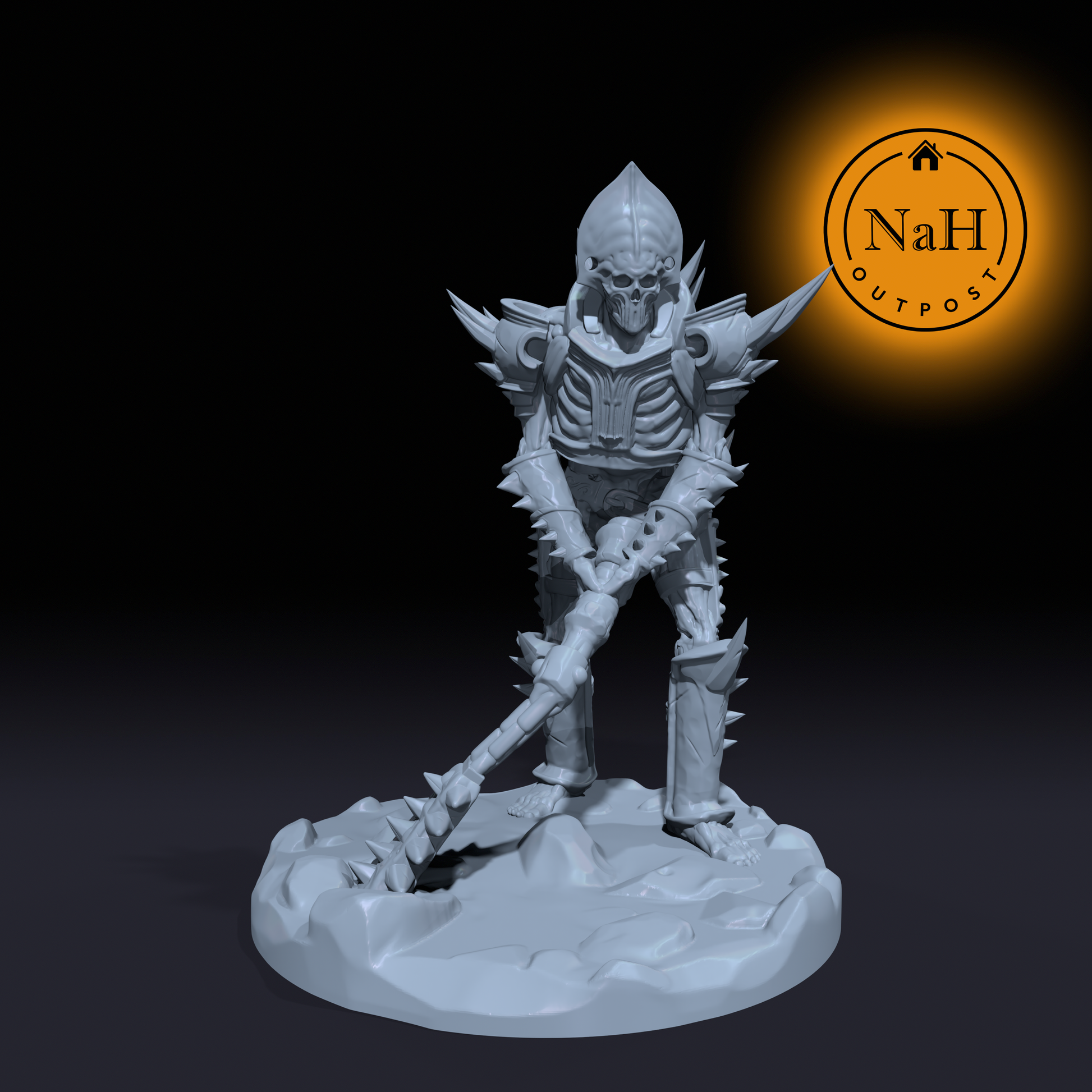 Dreadmar, the Boneclad Vindicator | Bone Knight Undead Miniature for Tabletop games like D&D and War Gaming | Dungeons and Dragons Mini
