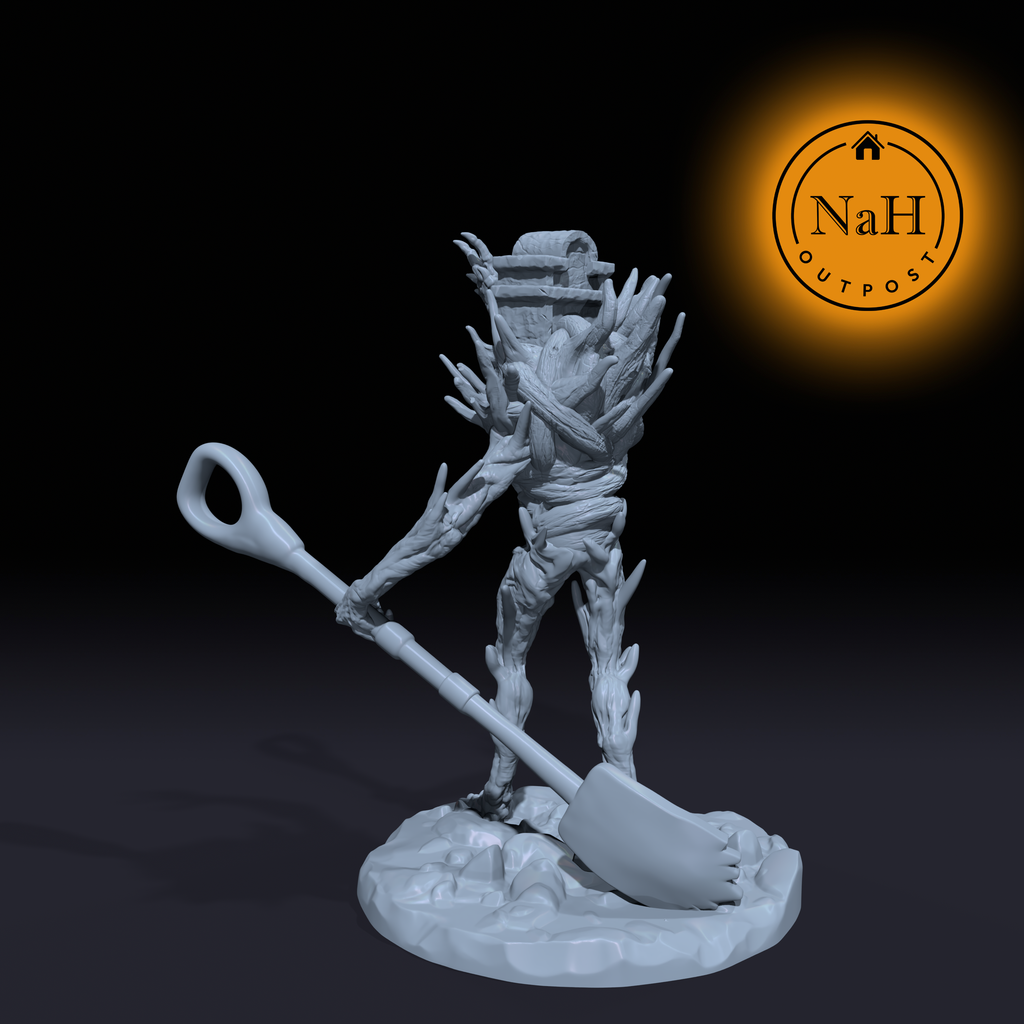 Thornroot, the Gravedigger’s Curse | Gravewander Undead Miniature for Tabletop games like D&D and War Gaming | Dungeons and Dragons Mini