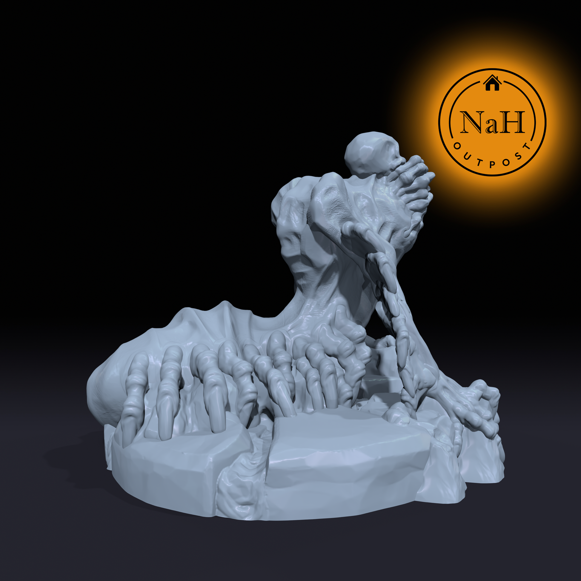 Xarnith, the Mawbound | Handcrawler Monster Miniature for Tabletop games like D&D and War Gaming | Dungeons and Dragons Mini