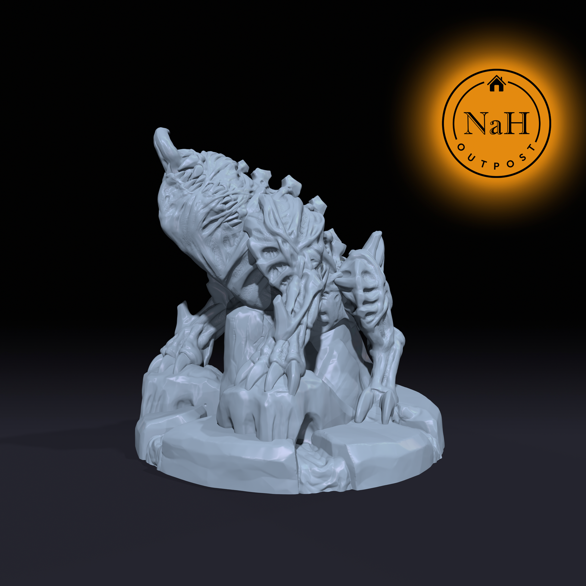Gnarkul, the Embermaw | Hell-Hounds Monster Miniature for Tabletop games like D&D and War Gaming | Dungeons and Dragons Mini