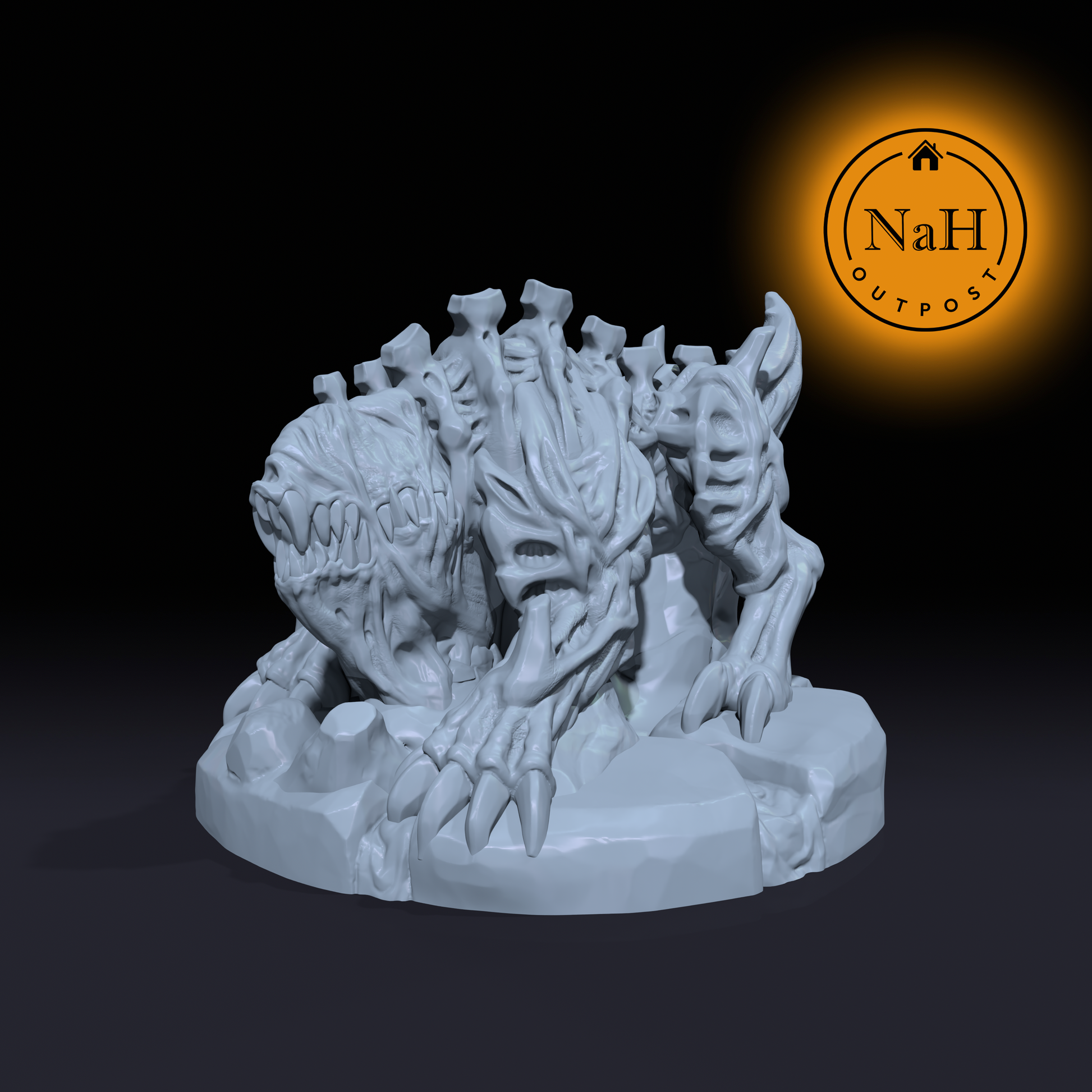 Gnarkul, the Embermaw | Hell-Hounds Monster Miniature for Tabletop games like D&D and War Gaming | Dungeons and Dragons Mini