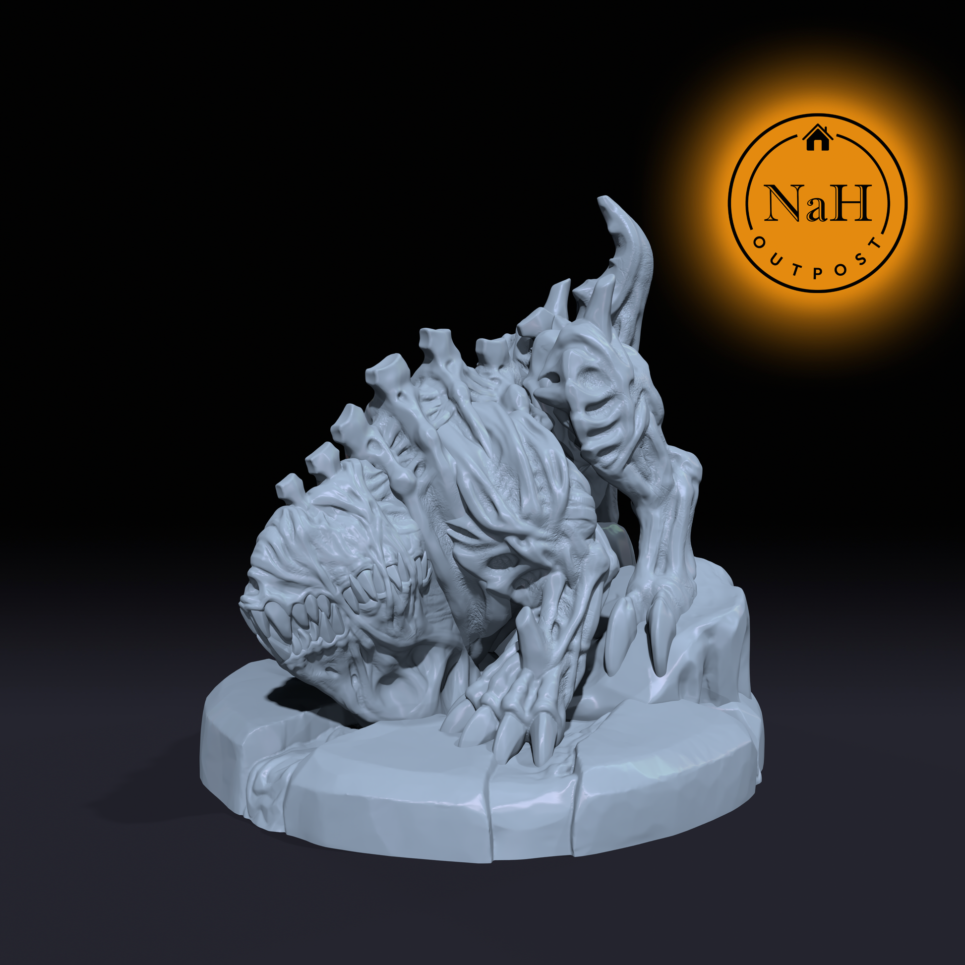 Gnarkul, the Embermaw | Hell-Hounds Monster Miniature for Tabletop games like D&D and War Gaming | Dungeons and Dragons Mini