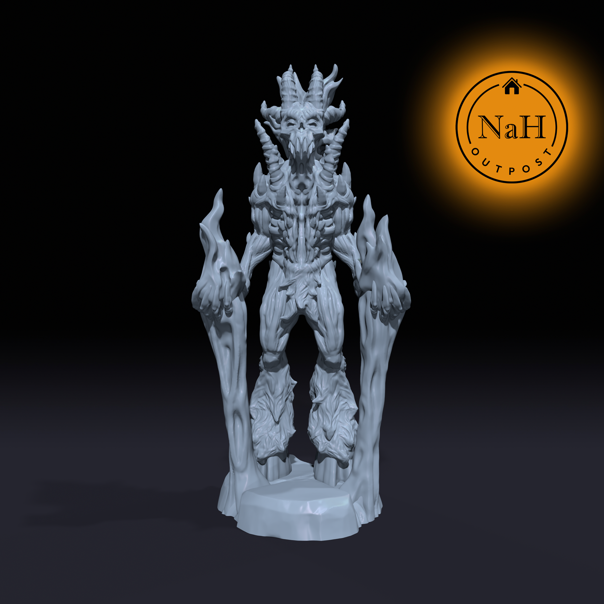 Madhavor, the Flame-Wreathed Temptation | Incubus Madhav Demon Miniature for Tabletop games like D&D and War Gaming | Dungeons and Dragons Mini