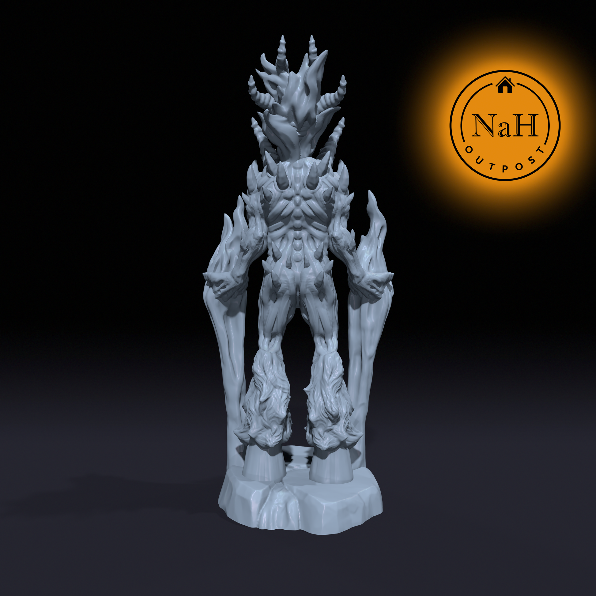 Madhavor, the Flame-Wreathed Temptation | Incubus Madhav Demon Miniature for Tabletop games like D&D and War Gaming | Dungeons and Dragons Mini