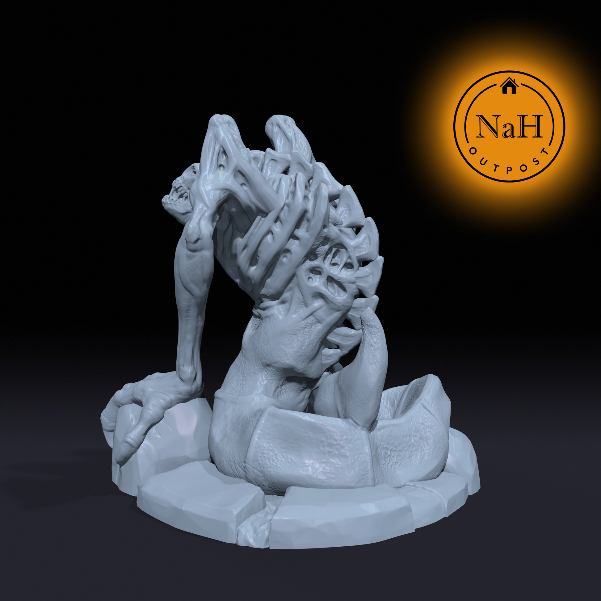 Miremaw, the Crawling Grief | 02L017 Languid Dragger Monster Miniature for Tabletop games like D&D and War Gaming | Dungeons and Dragons Mini