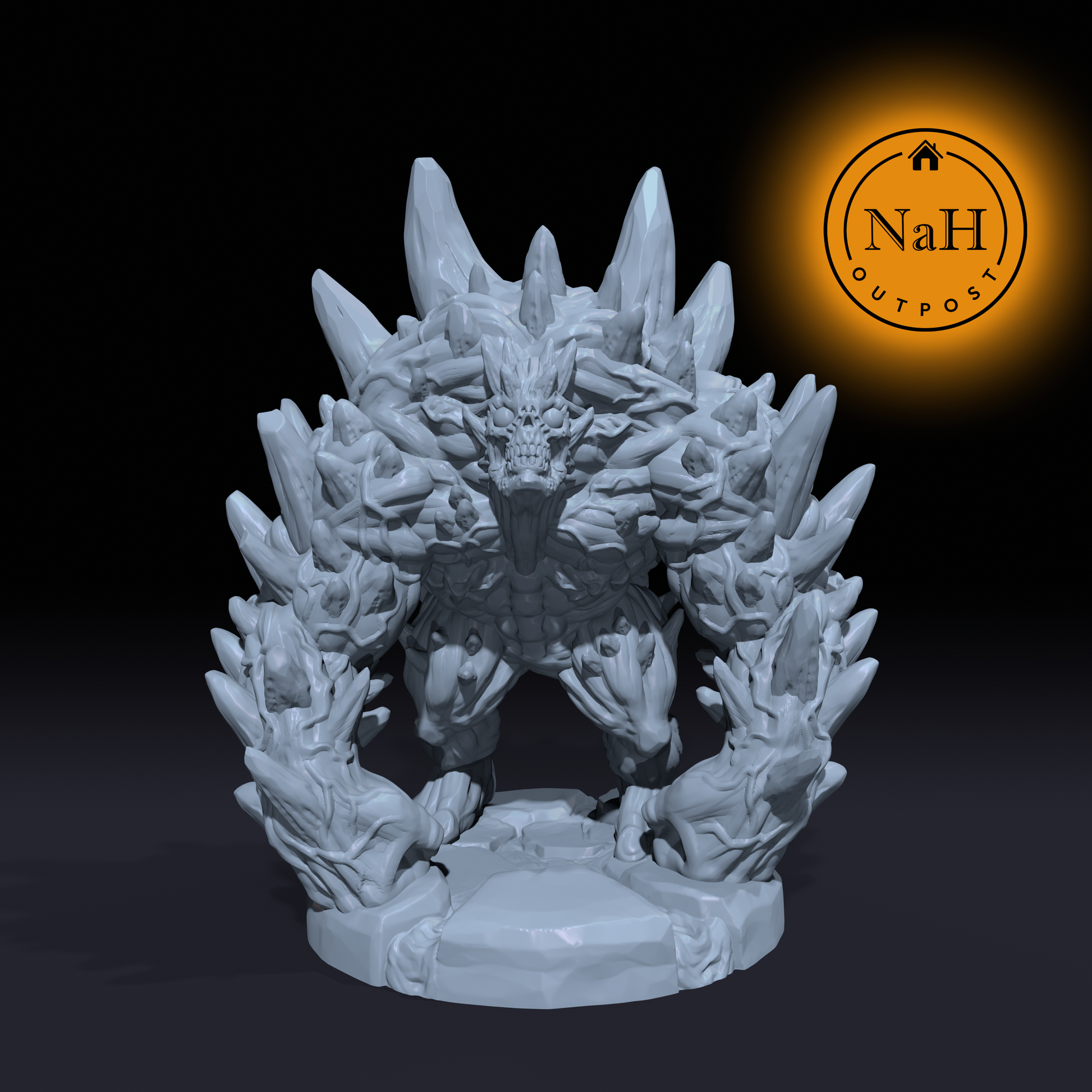 Kragthorn, the Wrath-Forged Beast | Musclebounder Monster Miniature for Tabletop games like D&D and War Gaming | Dungeons and Dragons Mini
