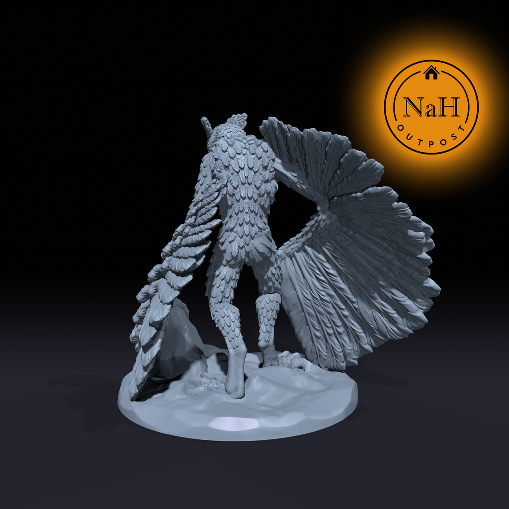 Ulkrith, the Feathered Scourge | Owl Creep Monster Miniature for Tabletop games like D&D and War Gaming | Dungeons and Dragons Mini