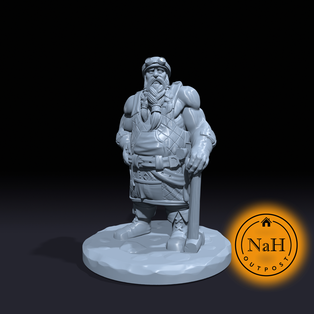 Brom Forgeborn |  Dwarf Blacksmith Miniature for Tabletop games like D&D and War Gaming