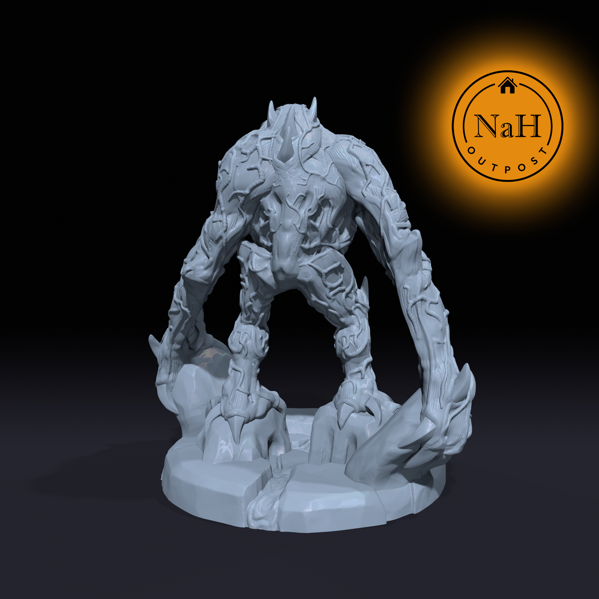 Grathun, the Unspoken Fury | Pride Unnamed Monster Miniature for Tabletop games like D&D and War Gaming | Dungeons and Dragons Mini