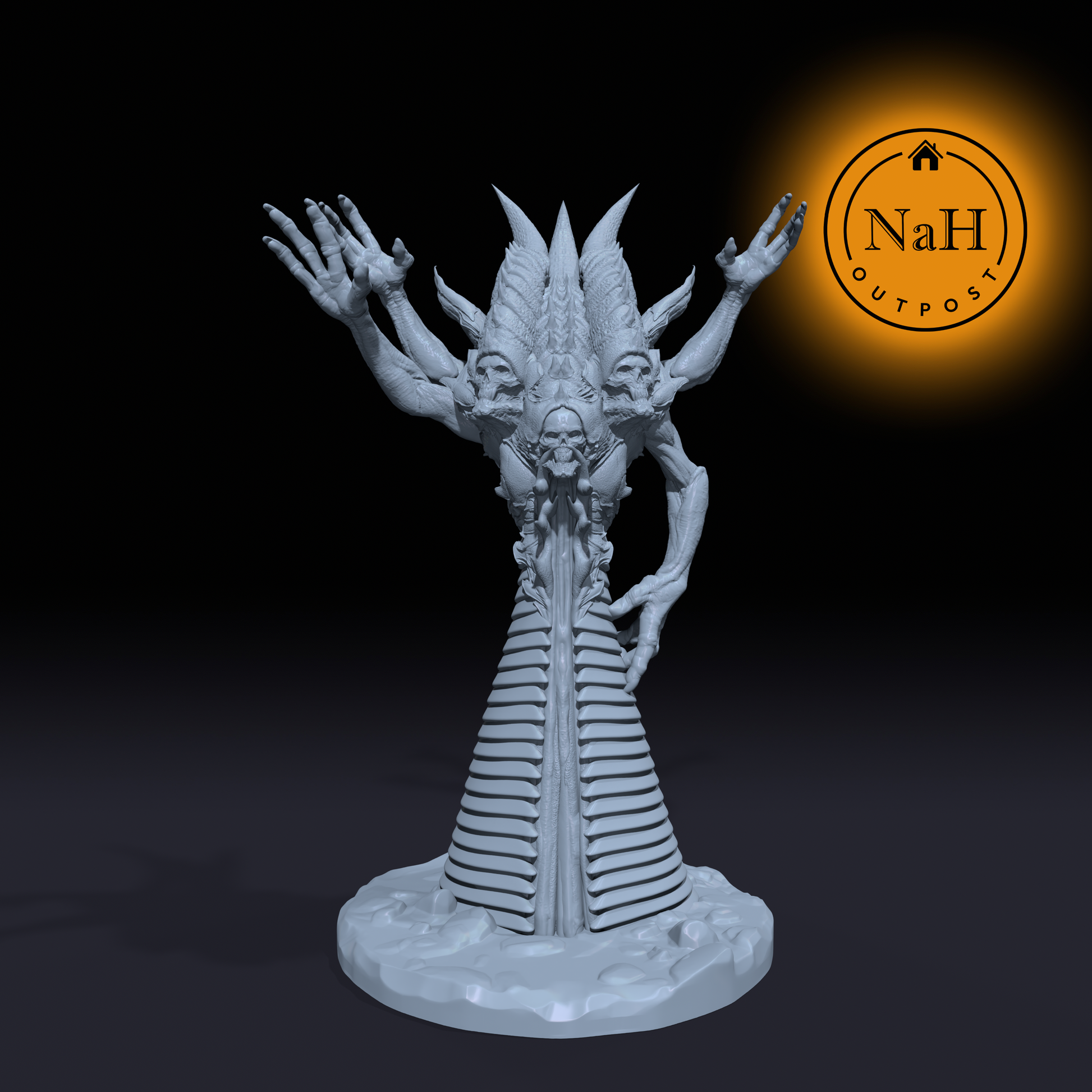 Threxil, Herald of the Black Spiral | Priest of Undeath Monster Miniature for Tabletop games like D&D and War Gaming | Dungeons and Dragons Mini