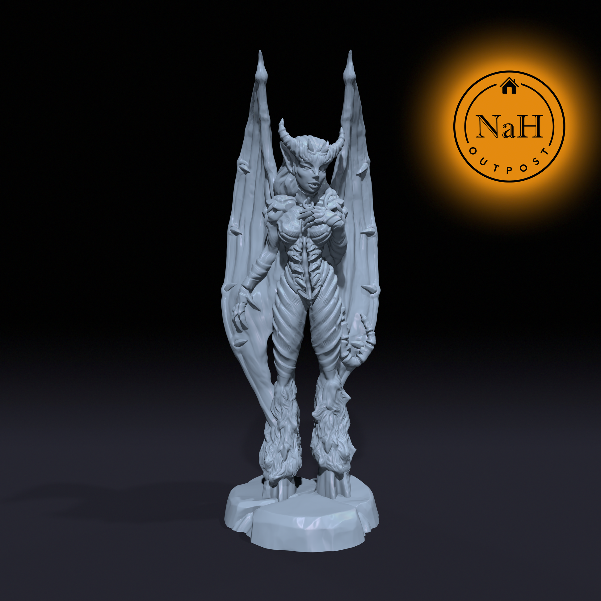 Seravexa Voidkiss | Succubus | Fiend Humanoid Miniature for Tabletop games like D&D and War Gaming | Dungeons and Dragons Mini
