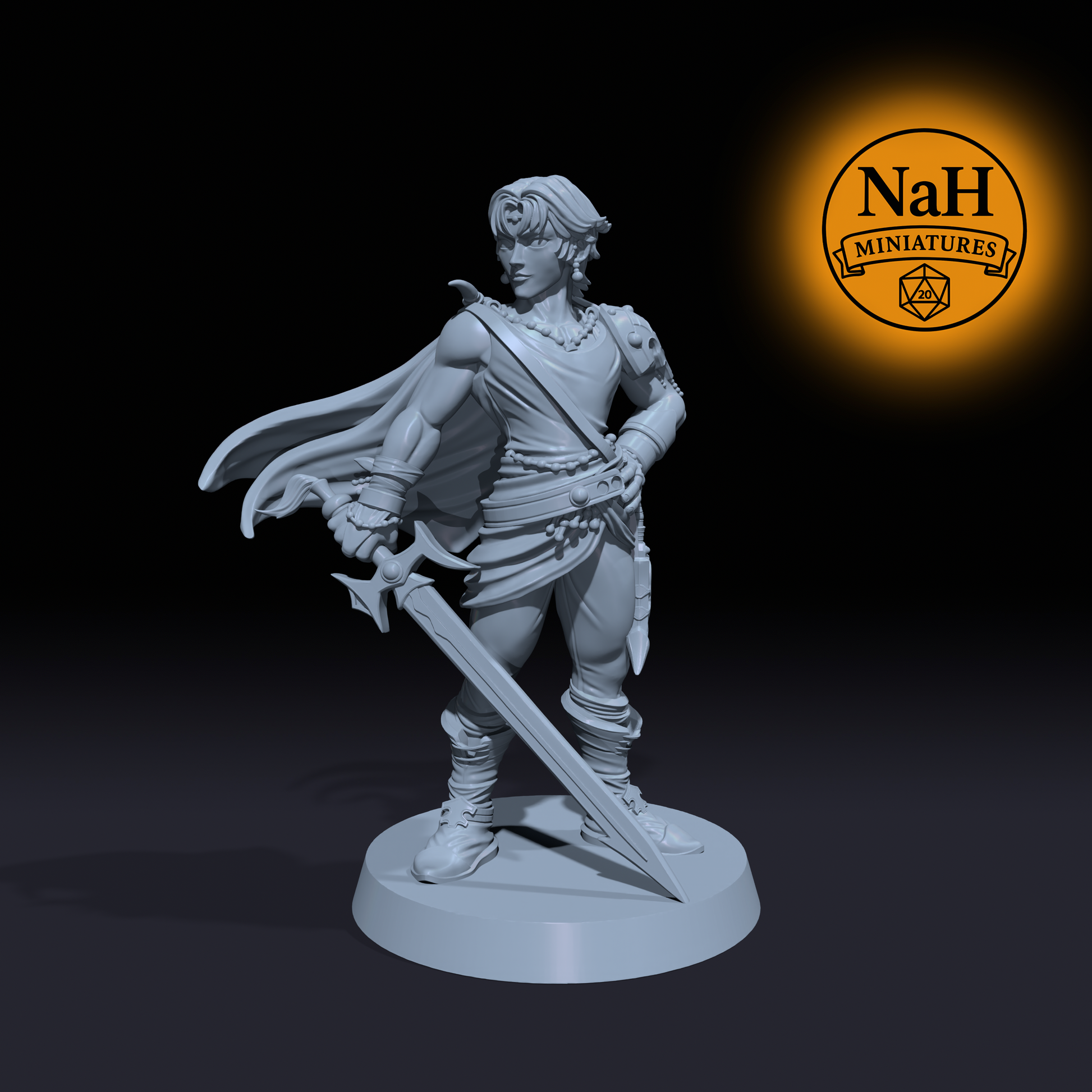 Kaelen Veyra | Bartz | Swashbuckler Chamption miniature for Tabletop games like D&D, Daggerheart, and War Gaming| Dungeons and Dragons Mini (Copy)