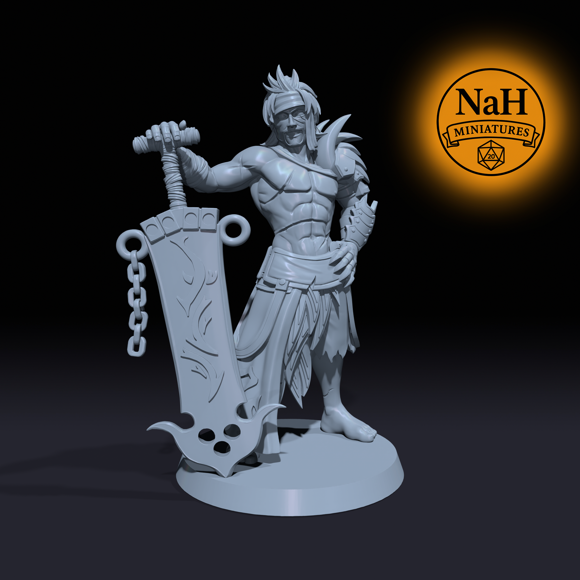 Garrick Thalren | Jecht | Greatsword Champion Mercenary miniature for Tabletop games like D&D, Daggerheart, and War Gaming | Dungeons and Dragons Mini