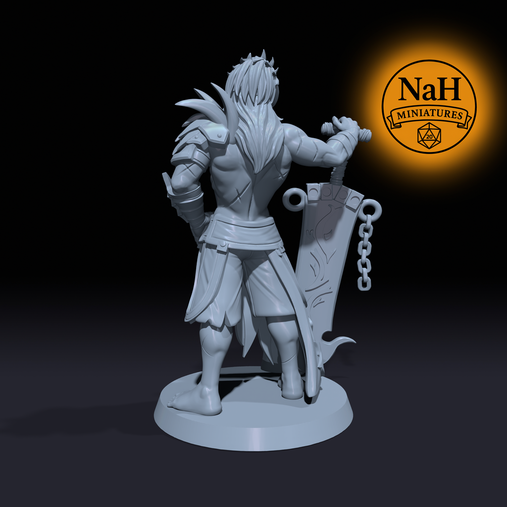 Garrick Thalren | Jecht | Greatsword Champion Mercenary miniature for Tabletop games like D&D, Daggerheart, and War Gaming | Dungeons and Dragons Mini