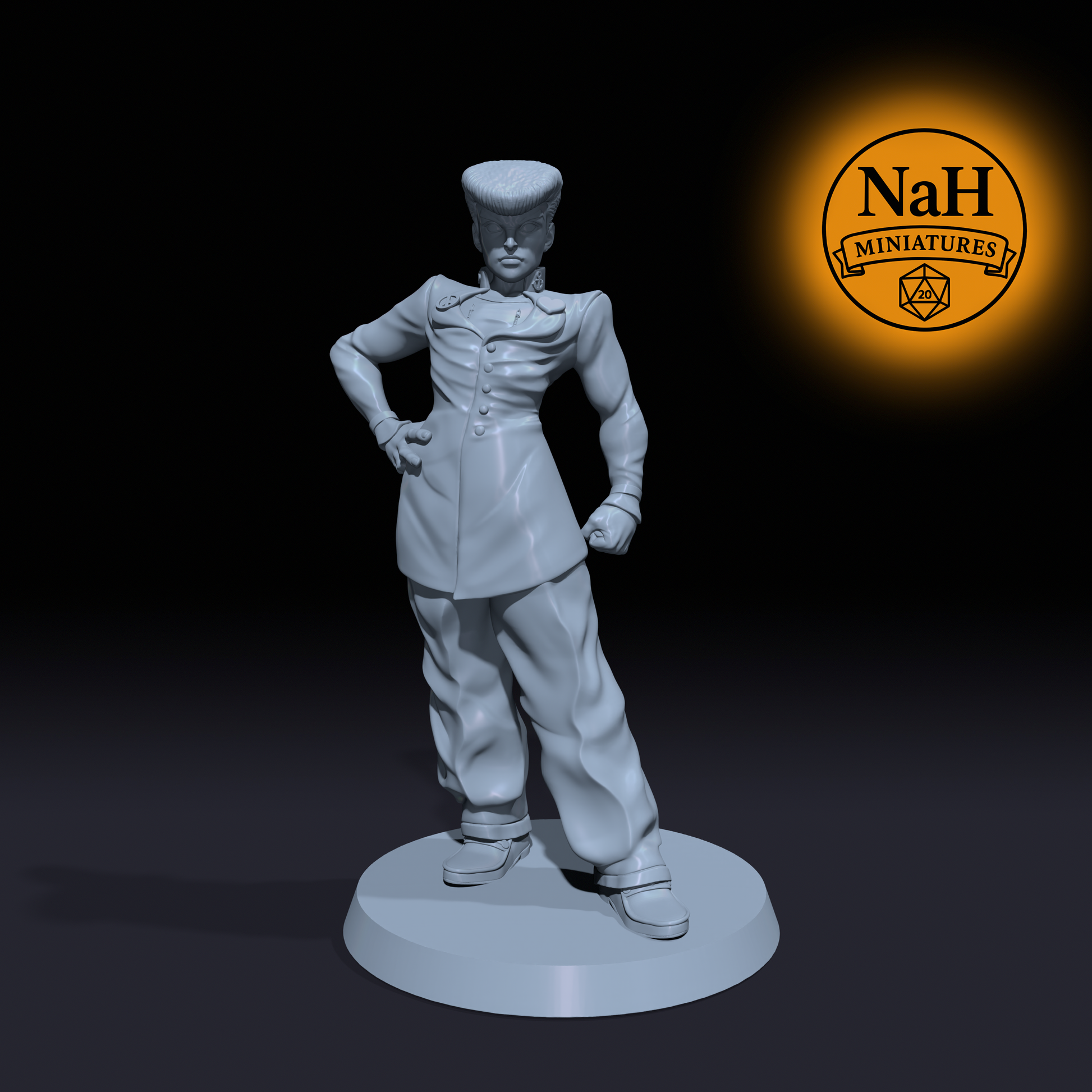 Ryo Makashi | Josuke | Street Brawler Martial Artist miniature for Tabletop games like D&D, Daggerheart, and War Gaming | Dungeons and Dragons Mini