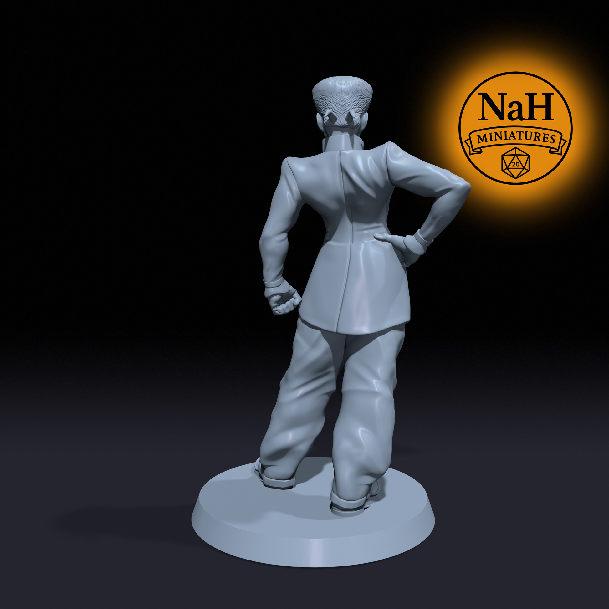 Ryo Makashi | Josuke | Street Brawler Martial Artist miniature for Tabletop games like D&D, Daggerheart, and War Gaming | Dungeons and Dragons Mini
