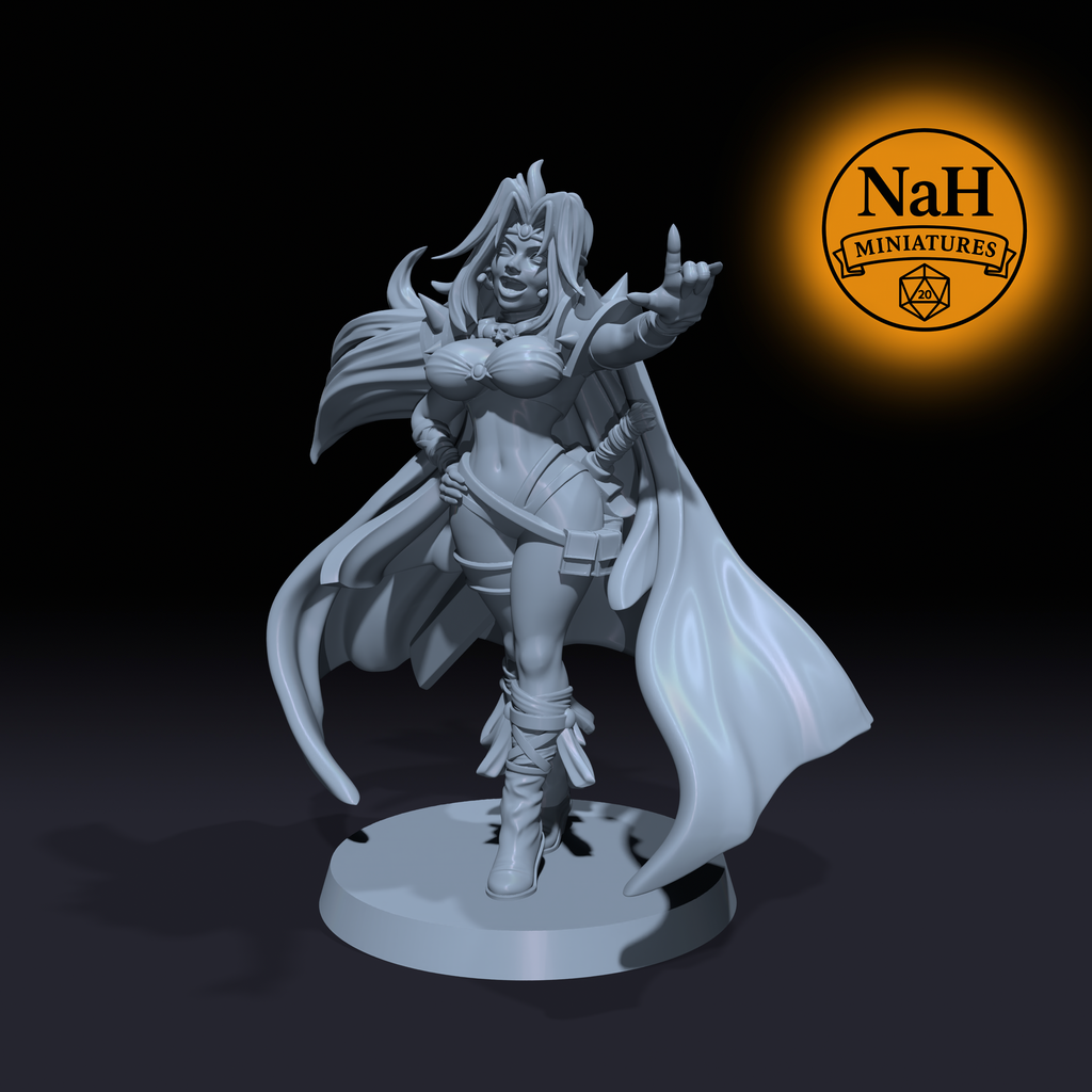 Nadira Veyra | Slayers Naga | Half-Elf Bard Sorcerer miniature for Tabletop games like D&D, Daggerheart, and War Gaming | Dungeons and Dragons Mini