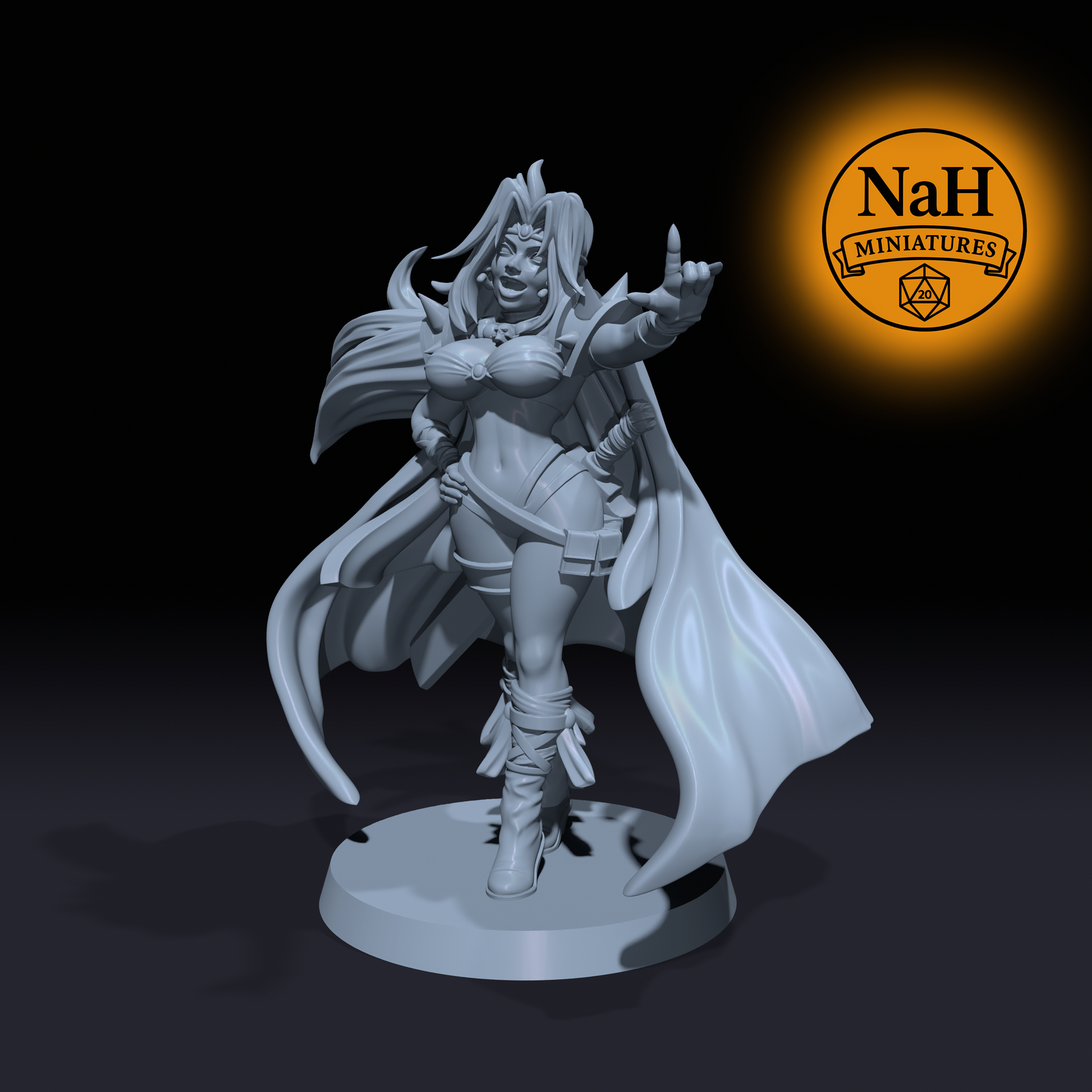 Nadira Veyra | Slayers Naga | Half-Elf Bard Sorcerer miniature for Tabletop games like D&D, Daggerheart, and War Gaming | Dungeons and Dragons Mini