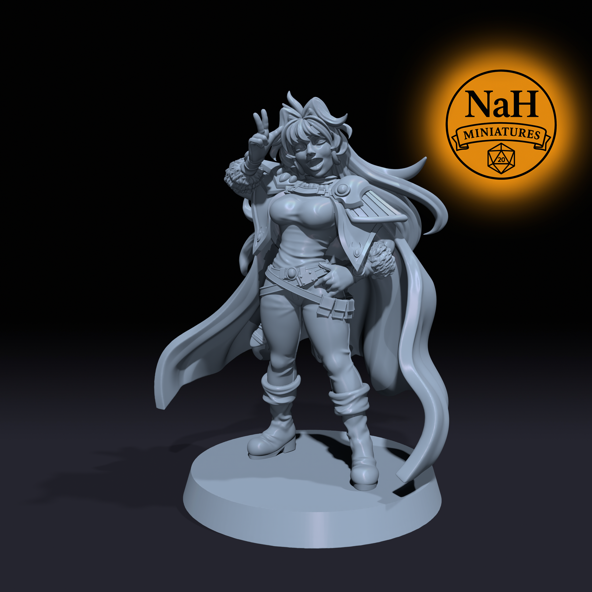 Rina Vael | Slayers Rina | Human Sorcerer Bard miniature for Tabletop games like D&D, Daggerheart, and War Gaming | Dungeons and Dragons Mini