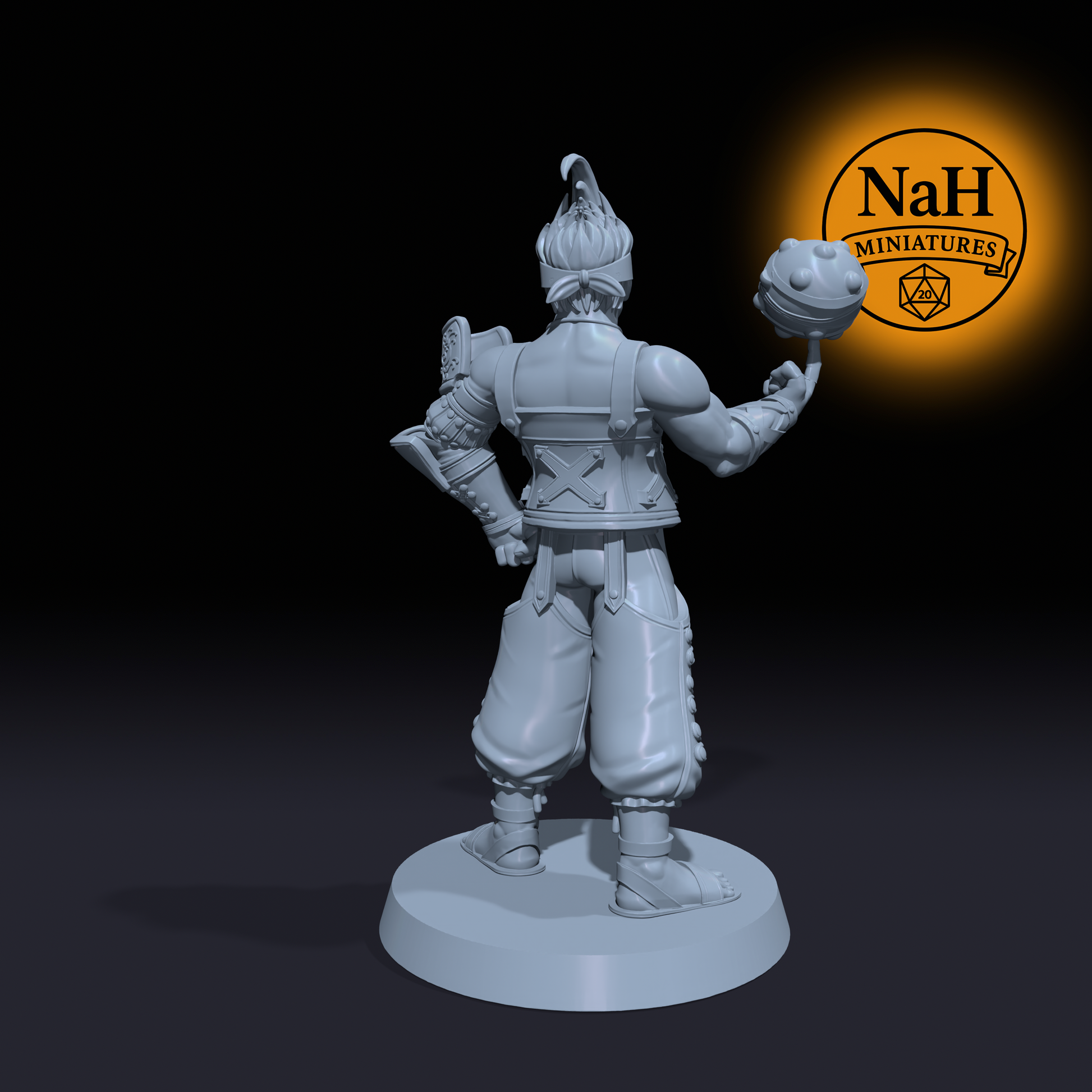 Kaelen Orvik | Wakka | Human Fighter Monk miniature for Tabletop games like D&D, Daggerheart, and War Gaming | Dungeons and Dragons Mini