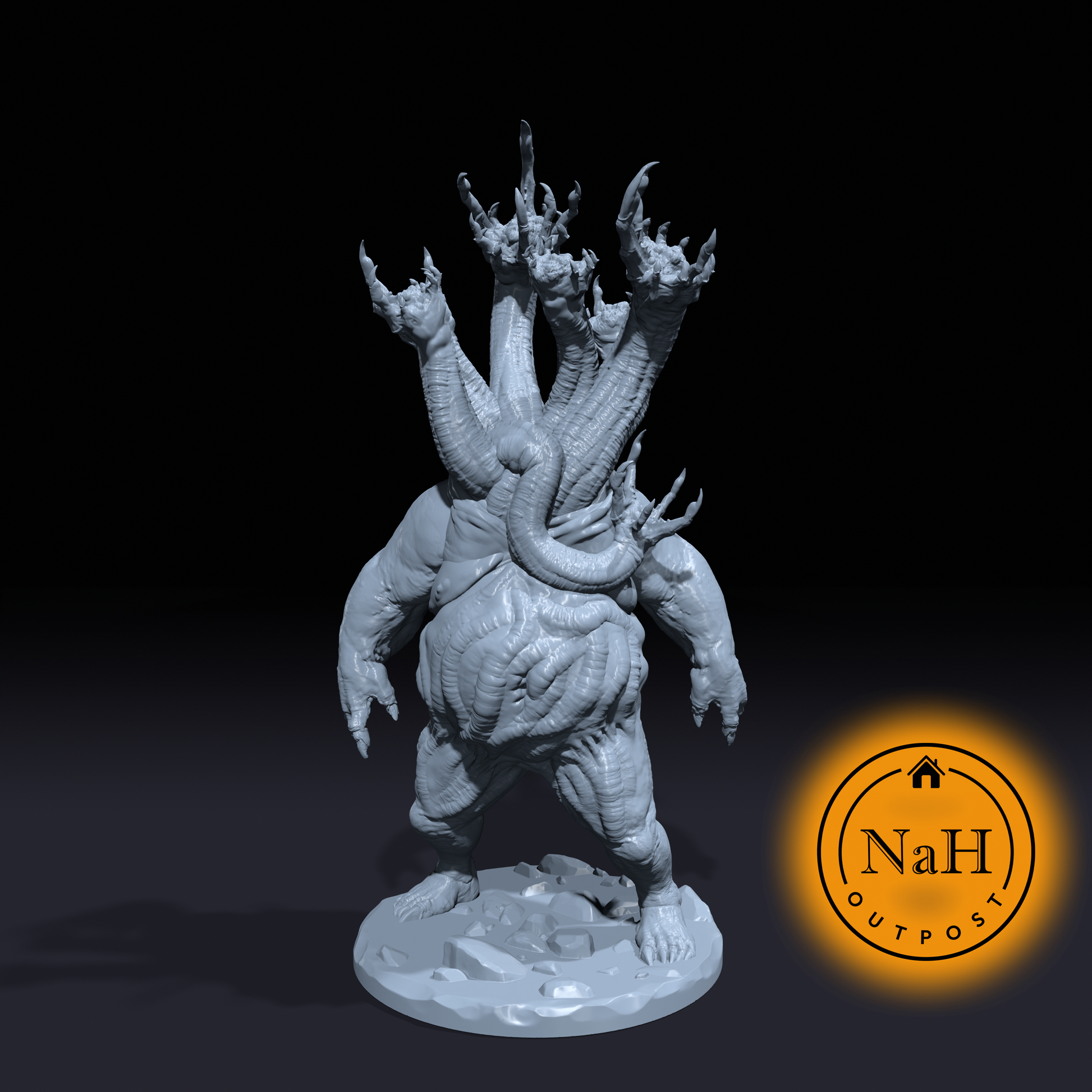 Bloat Host | Demon Grappler | Fiend Miniature for Tabletop games like D&D 5e and TTRPG  War Gaming