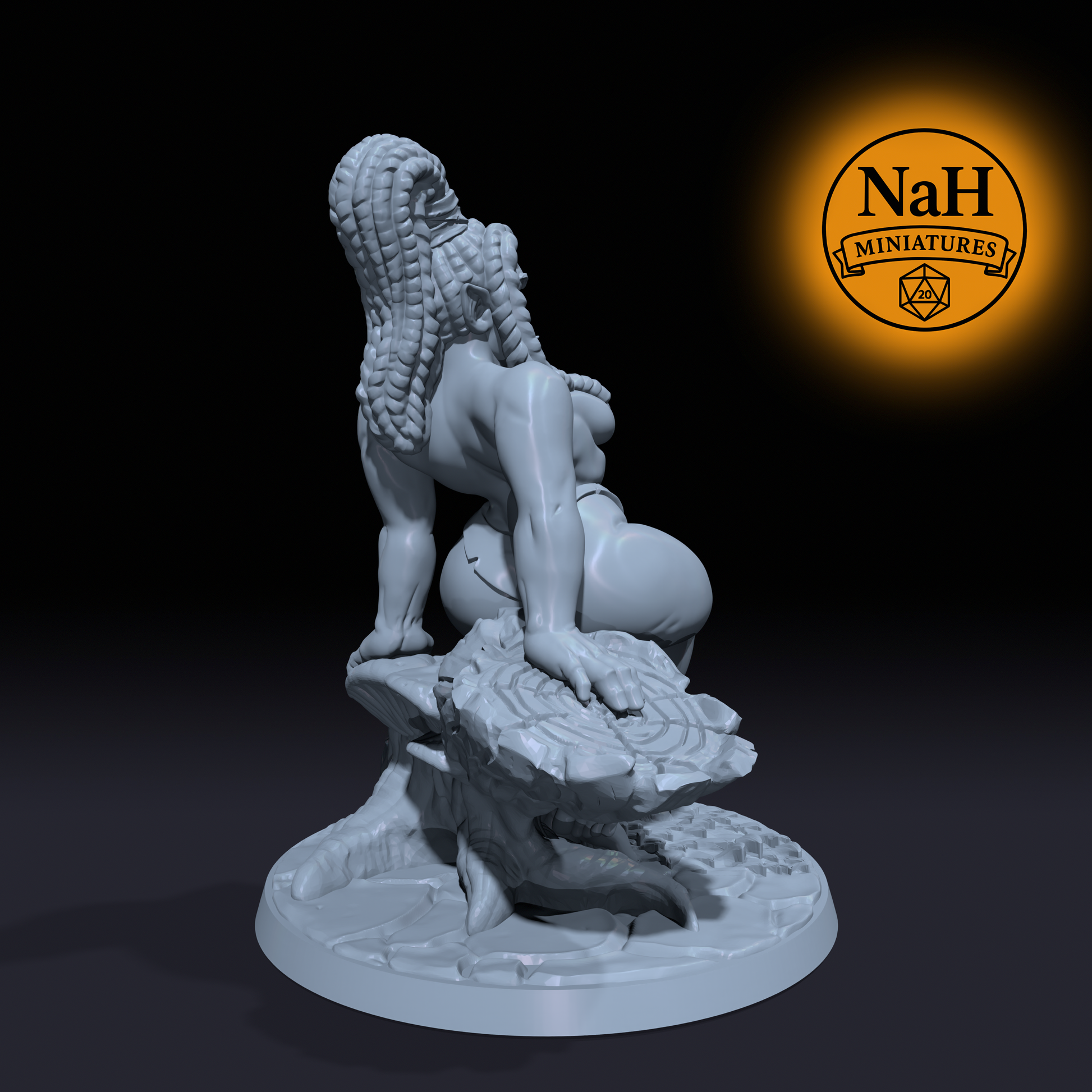 Grozna, the Ogre Beauty | Ogre Marauders | Female Ogre, Tribal Champion miniature for Tabletop games like D&D, Pathfinder, and Daggerheart | Dungeons and Dragons Mini
