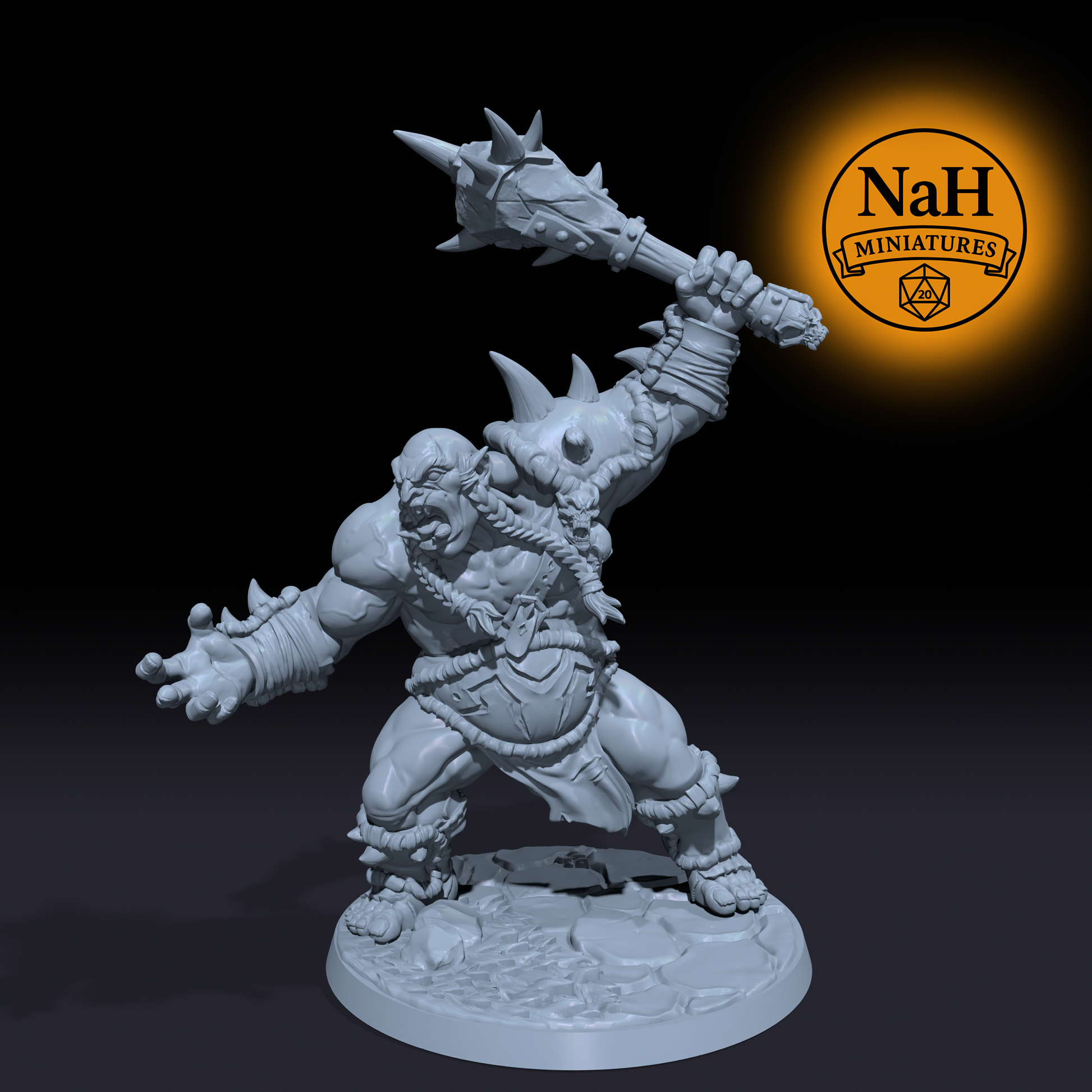 Ogre Marauders Warband | Ogre Marauders | Ogre Raiders, Tribal Brutes miniatures for D&D, Pathfinder, and Daggerheart | TTRPG Mini