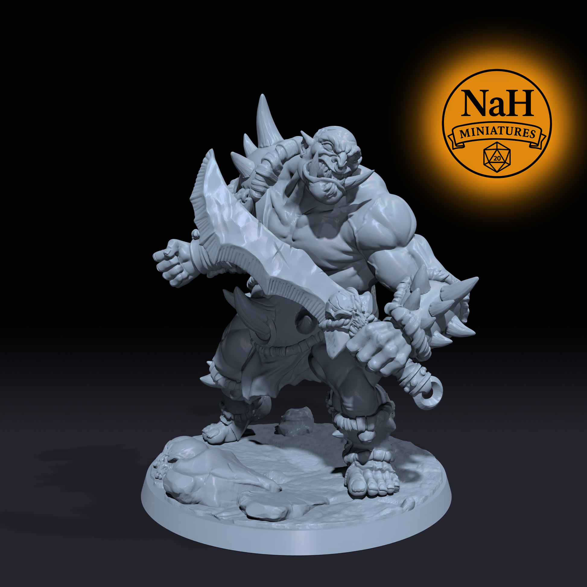 Ogre Marauders Warband | Ogre Marauders | Ogre Raiders, Tribal Brutes miniatures for D&D, Pathfinder, and Daggerheart | TTRPG Mini