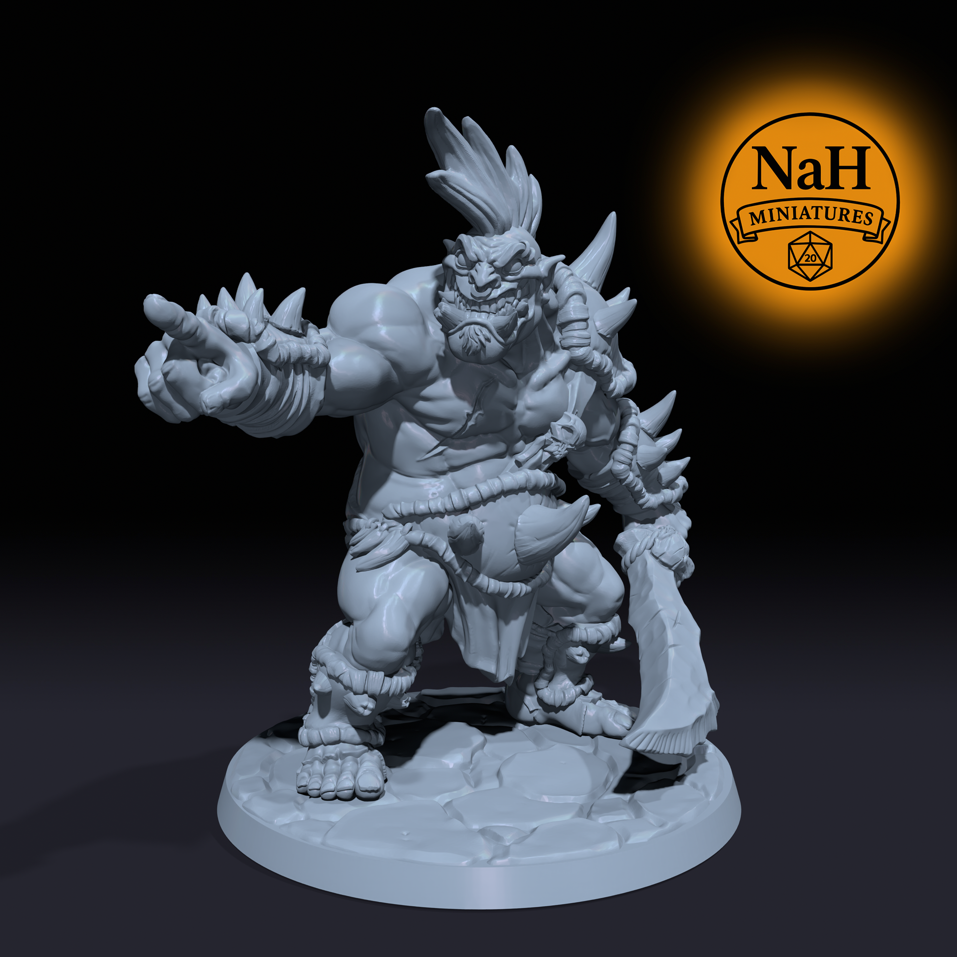 Ogre Marauders Warband | Ogre Marauders | Ogre Raiders, Tribal Brutes miniatures for D&D, Pathfinder, and Daggerheart | TTRPG Mini