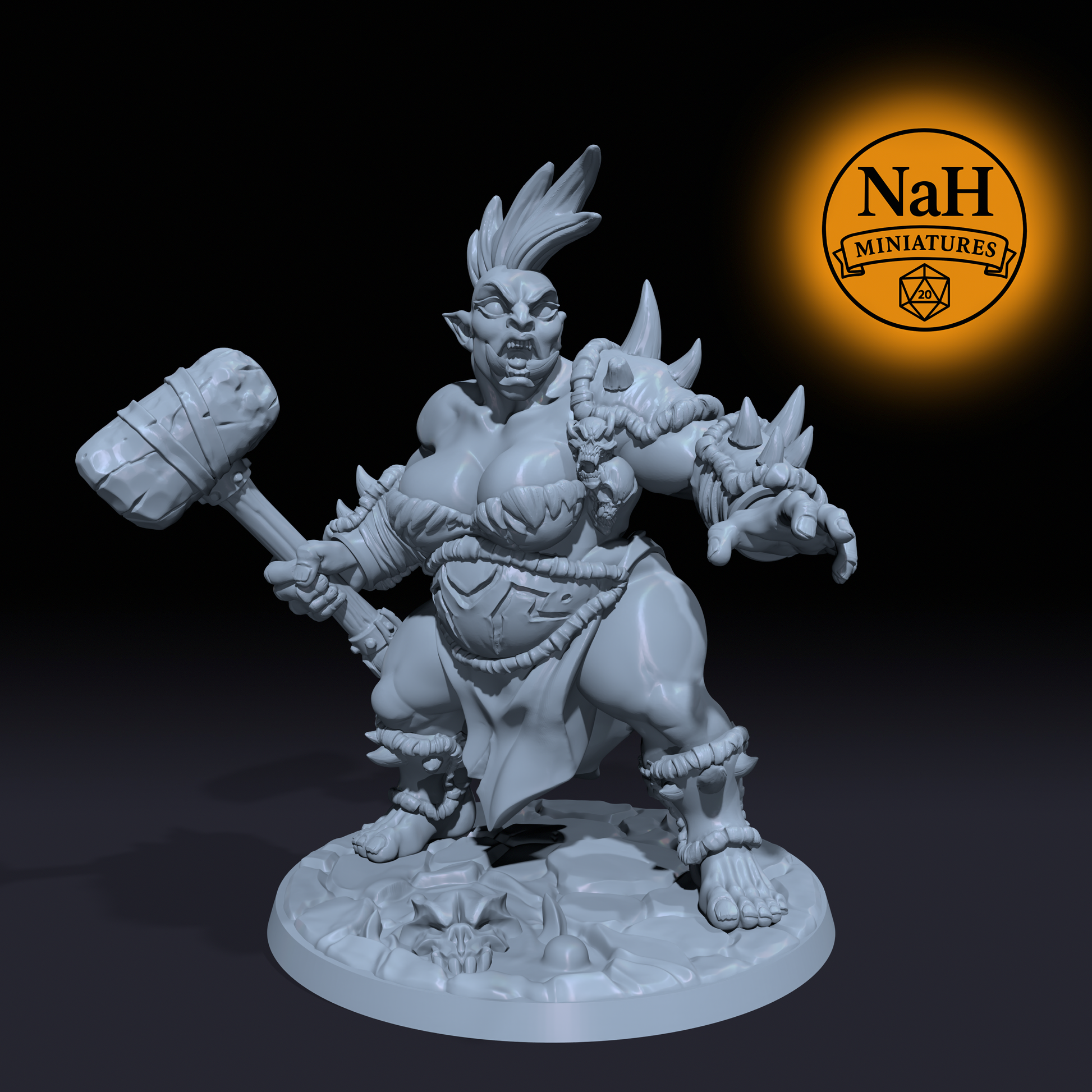 Ogre Marauders Warband | Ogre Marauders | Ogre Raiders, Tribal Brutes miniatures for D&D, Pathfinder, and Daggerheart | TTRPG Mini