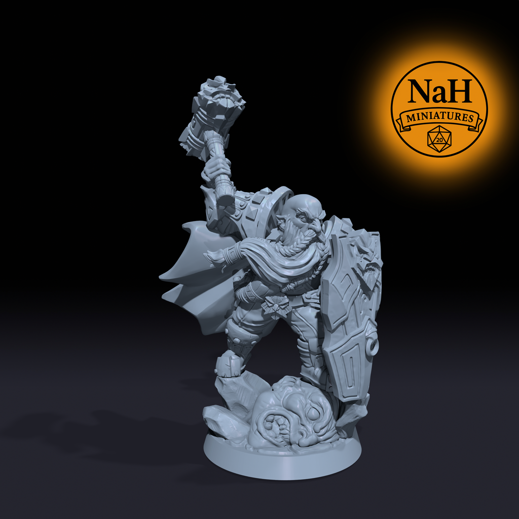 Alvar Giantslayer, the Colossus-Breaker | Dwarven Defenders | Dwarf Barbarian, Giant Hunter miniature for D&D, Pathfinder | TTRPG Mini