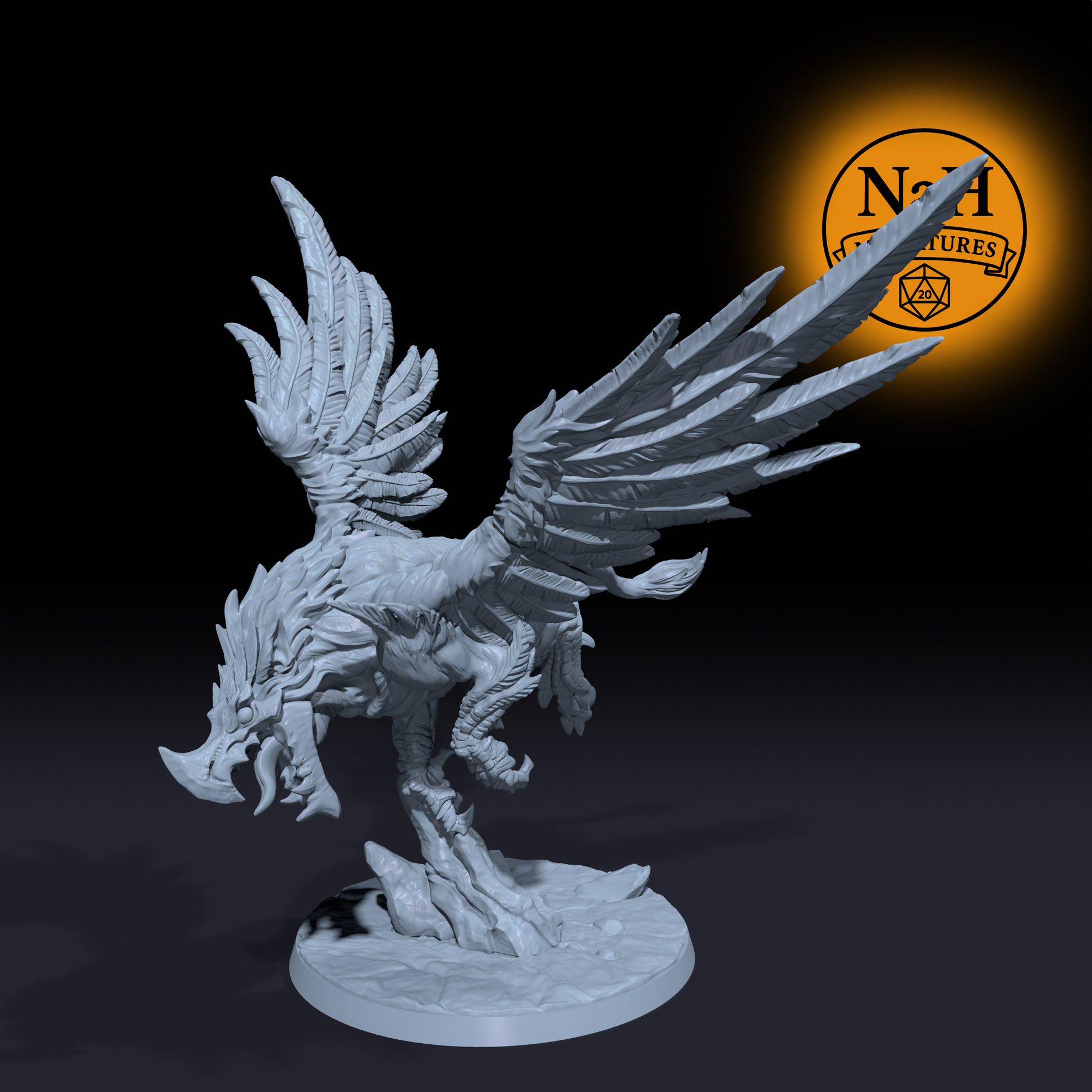 Thunderbeak, the Skybreaker of Kazadrel | Dwarven Defenders | Gryphon Mount, Flying Guardian miniature for D&D, Pathfinder | TTRPG Mini