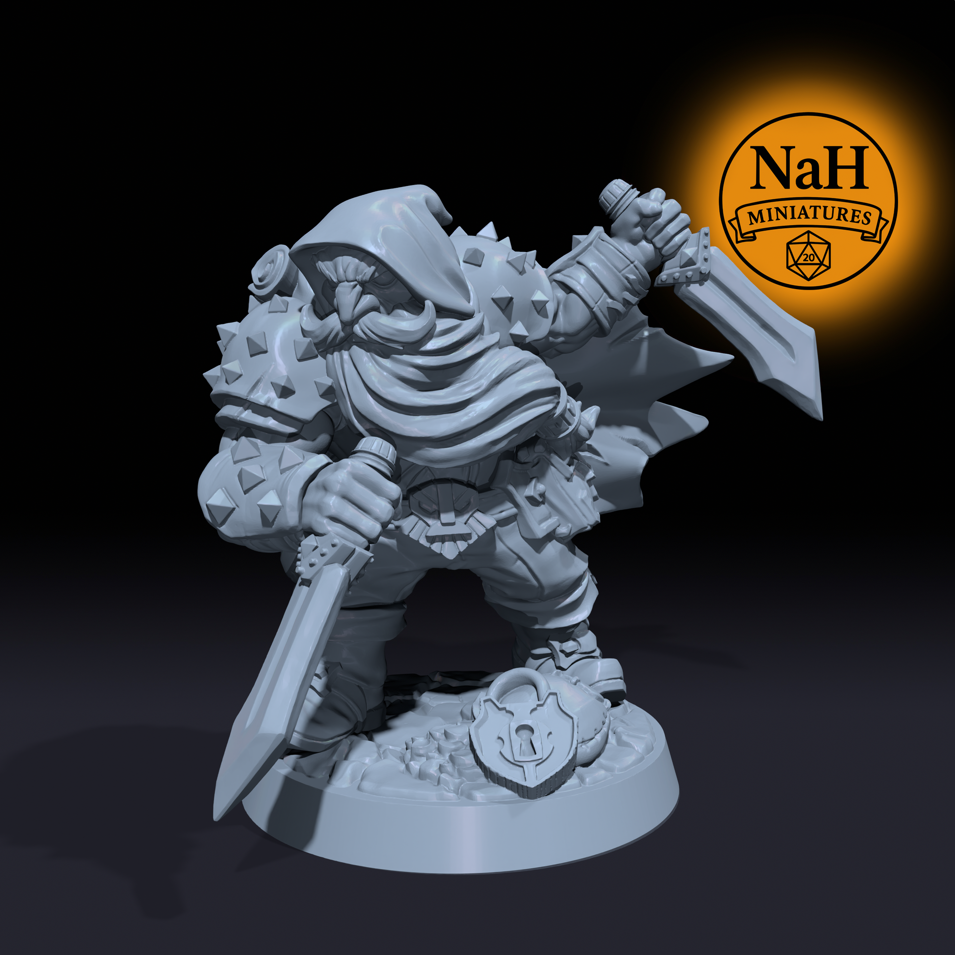 Merrian Silverfinger, the Shadowblade | Dwarven Defenders | Dwarf Rogue, Assassin miniature for D&D, Pathfinder | TTRPG Mini