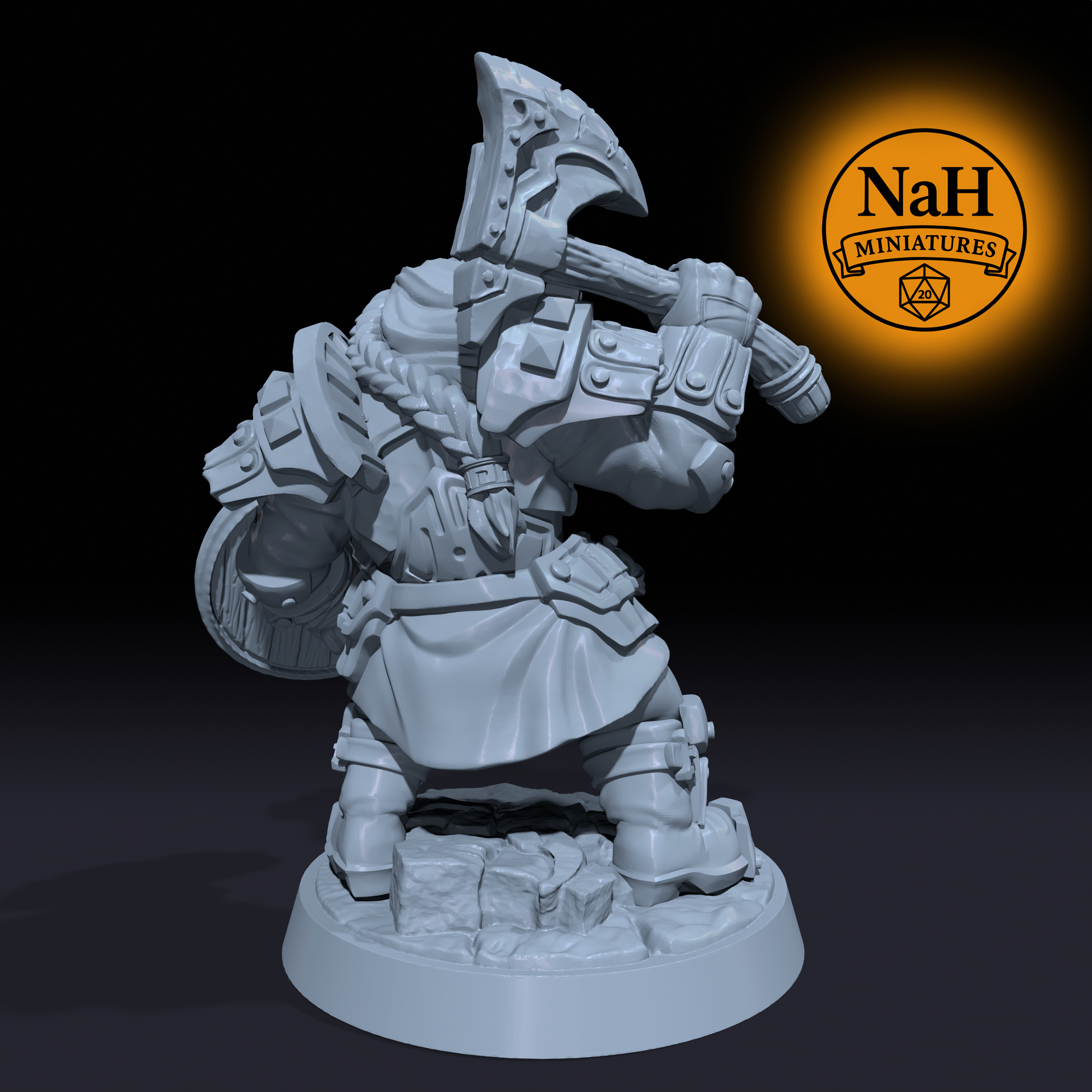 Veyra Ironheart | Dwarf Paladin, Shieldmaiden | Dwarven Defenders miniature for D&D, Pathfinder | TTRPG Mini