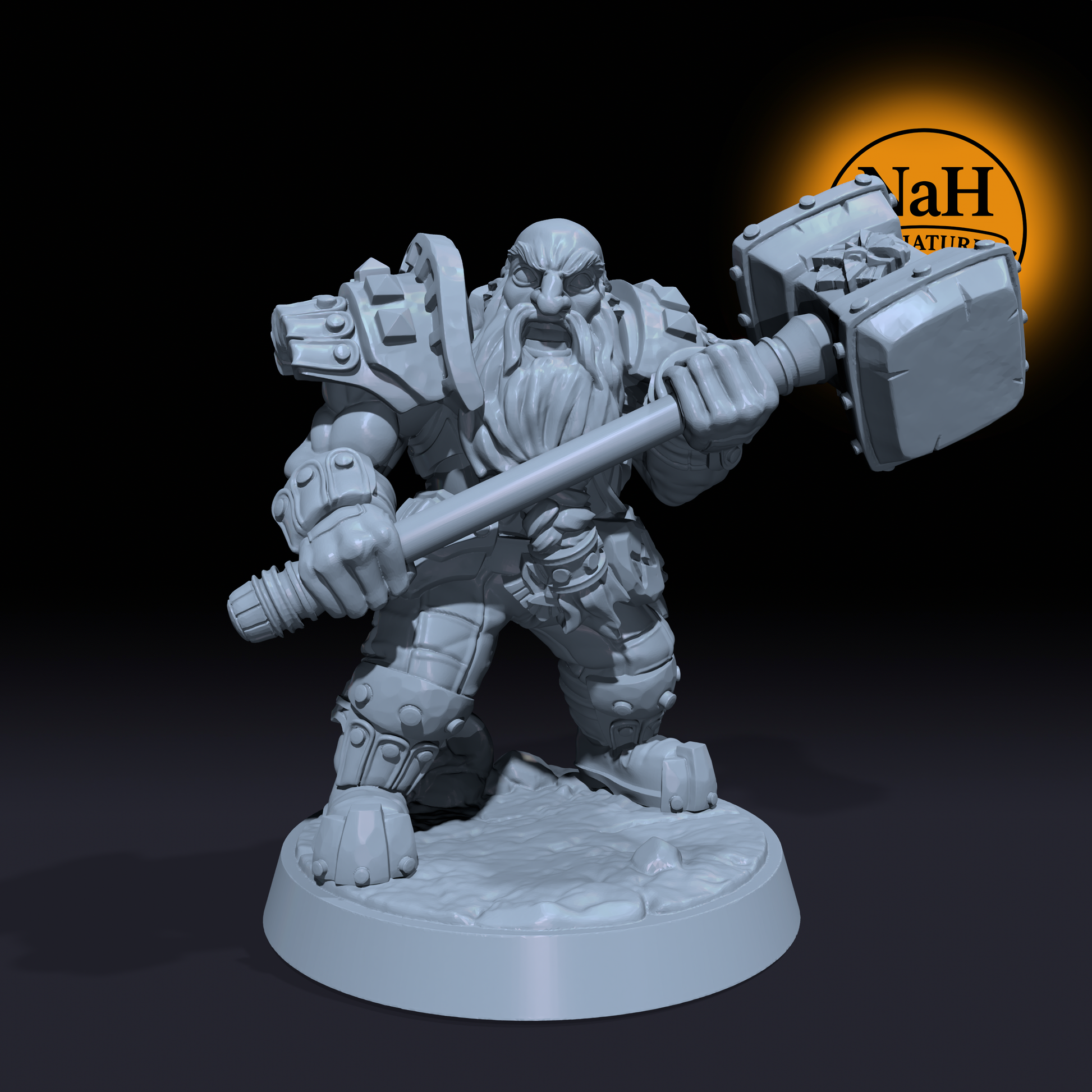 Kargan Stonebreaker | Dwarf Barbarian, Warhammer Ravager | Dwarven Defenders miniature for D&D, Pathfinder | TTRPG Mini