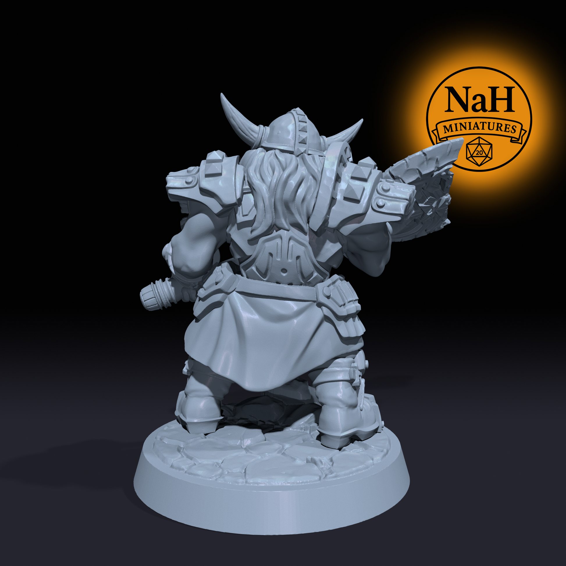 Hilda Axebringer | Dwarf Barbarian, Battle Ravager | Dwarven Defenders miniature for D&D, Pathfinder | TTRPG Mini