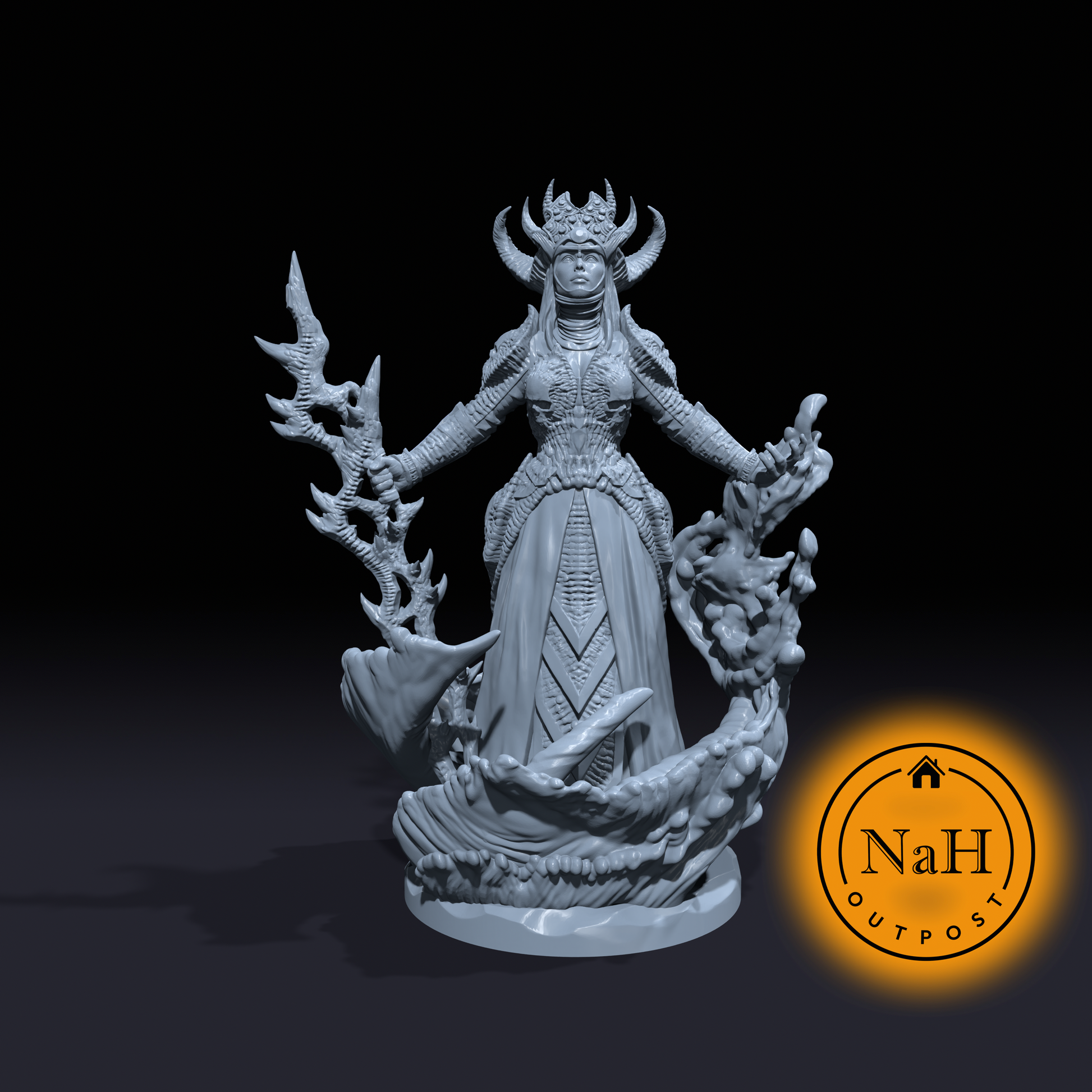 Blood Queen | Female Sorcerer miniature for Tabletop games like D&D and War Gaming