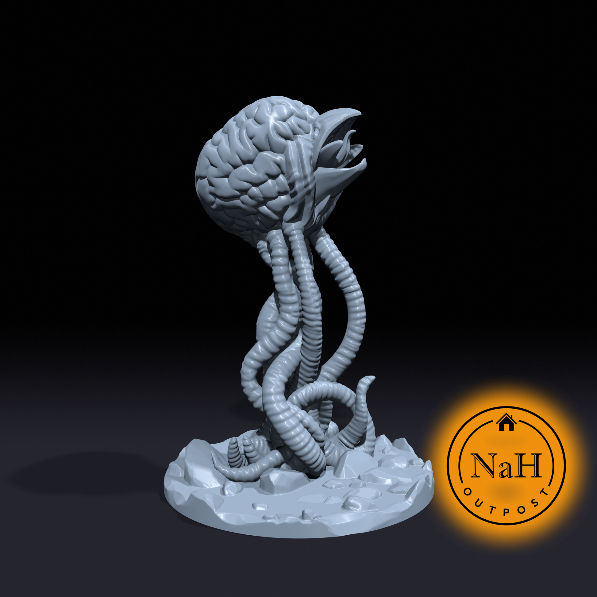 Grell | Brainbeak | Brain Collector Abberation Miniature for Tabletop games like D&D and War Gaming