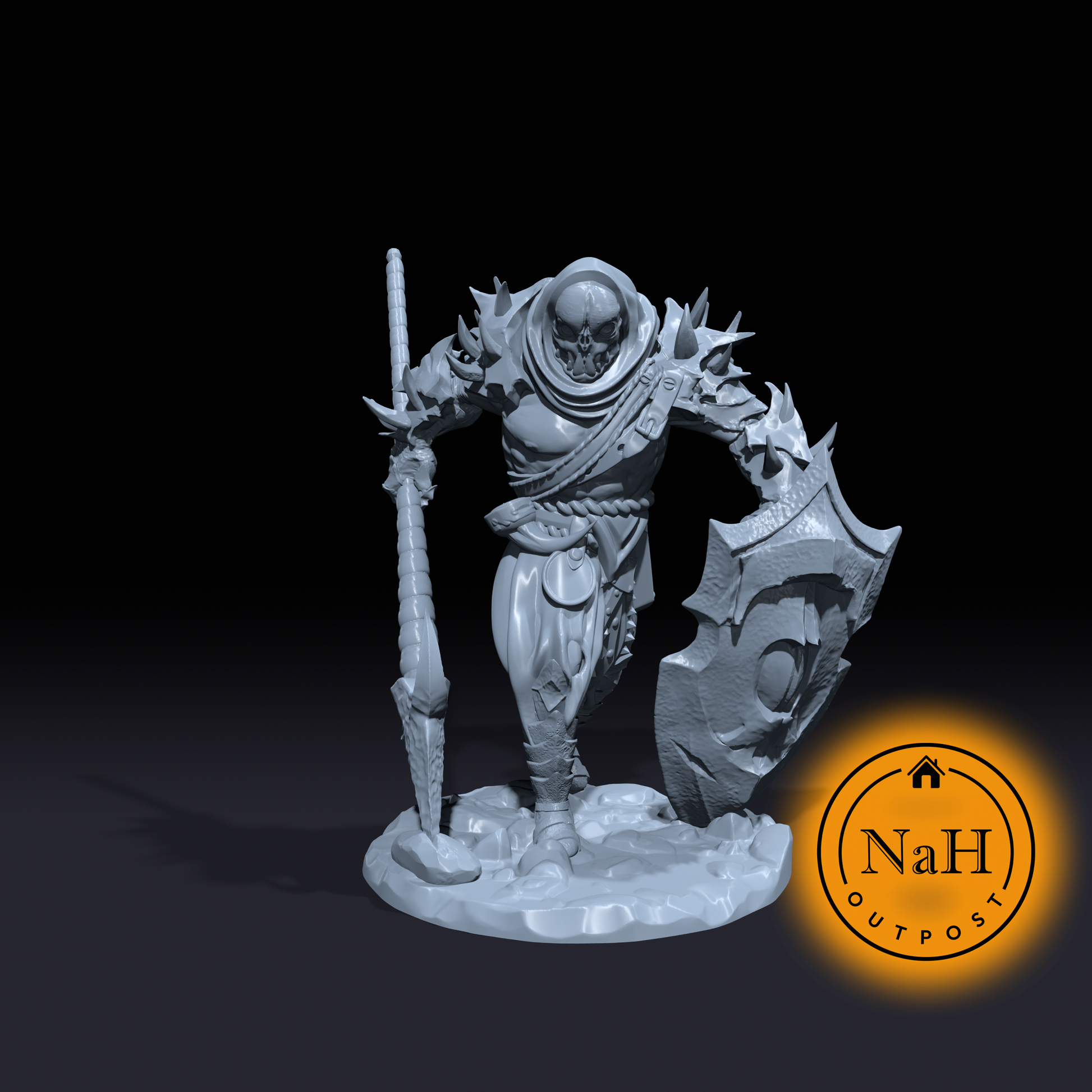 Drakhal the Death Commander | Carcassmen | Undead Miniature for Tabletop games like D&D 5e and TTRPG  War Gaming